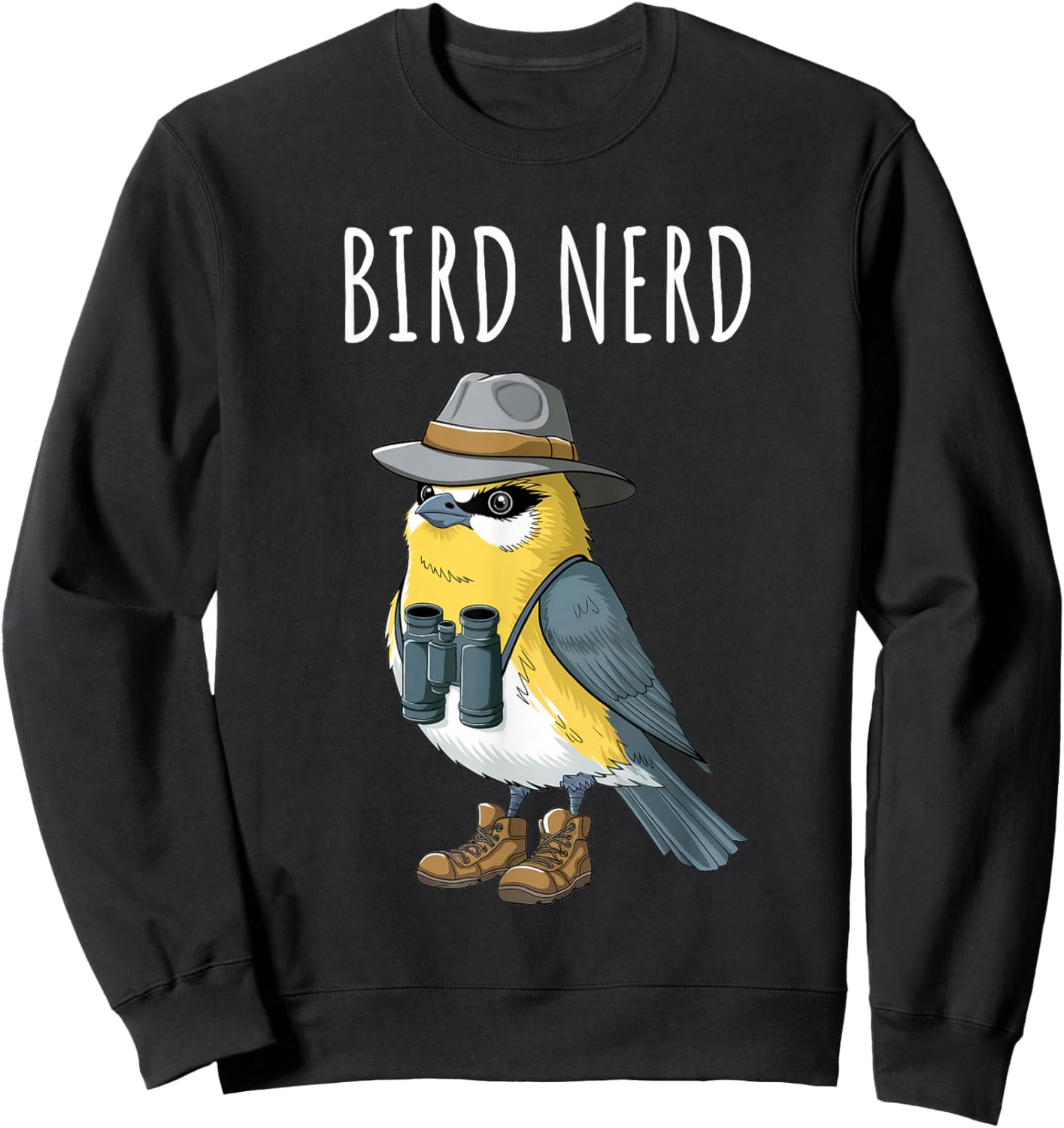 Bird Nerd Funny Bird Watching Birding Bird Lover Watcher Sweatshirt - Sweatshirt | Black