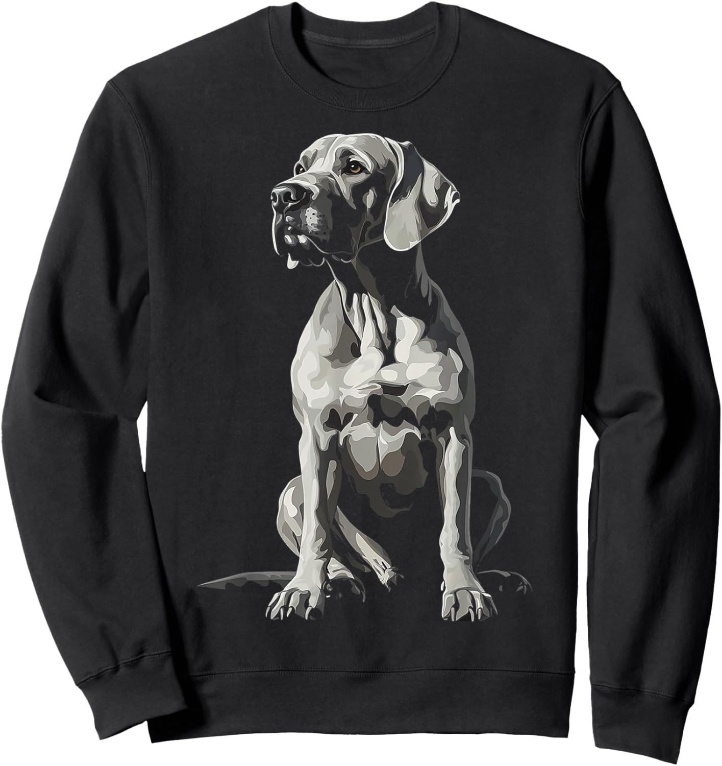 Great Dane Dog Graphic Pet Artwork Great Dane Sweatshirt - Sweatshirt | Black