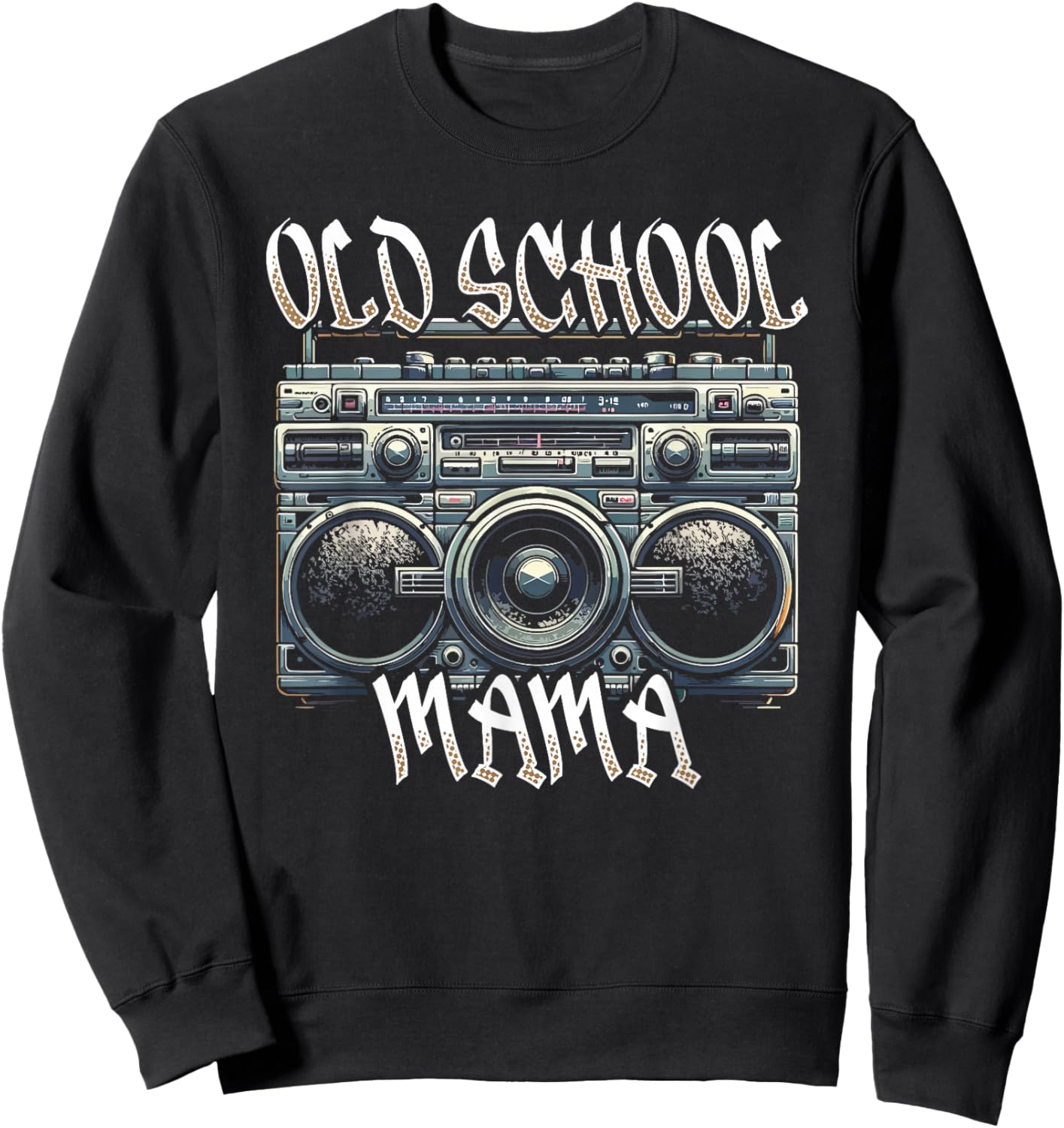 Old School Mama Iconic Music Fan Style Sweatshirt - Sweatshirt | Black