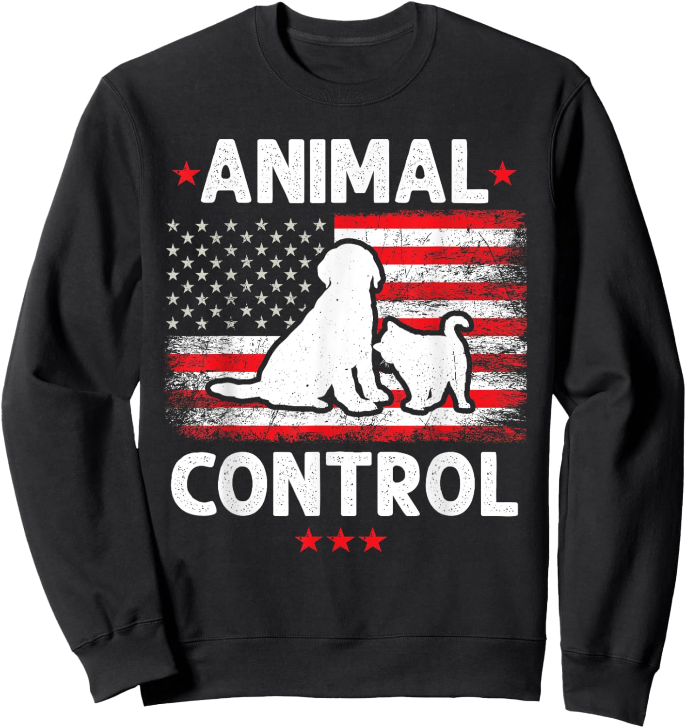 Funny Animal Control Men Women Sweatshirt - Sweatshirt | Black