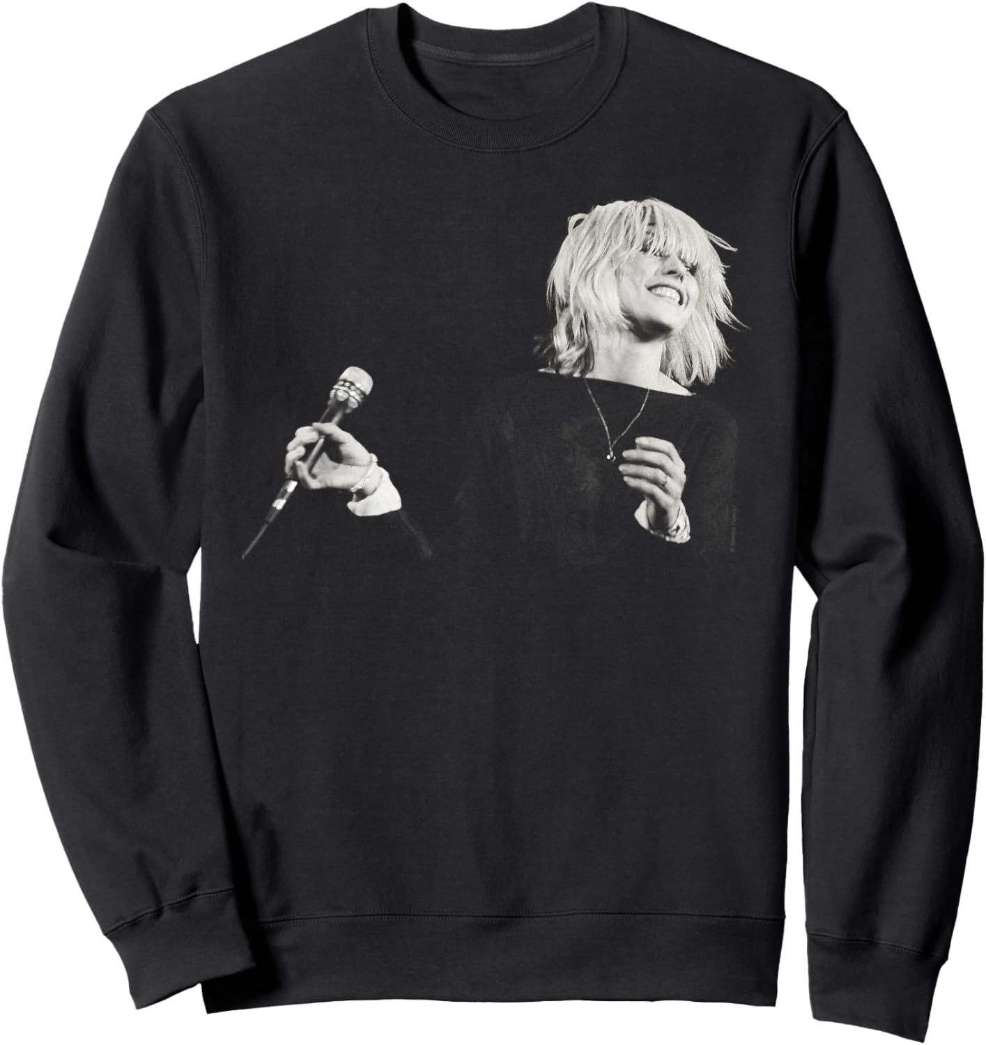 Blondie Debbie Harry Live Smile By Simon Fowler Sweatshirt - Sweatshirt | Black