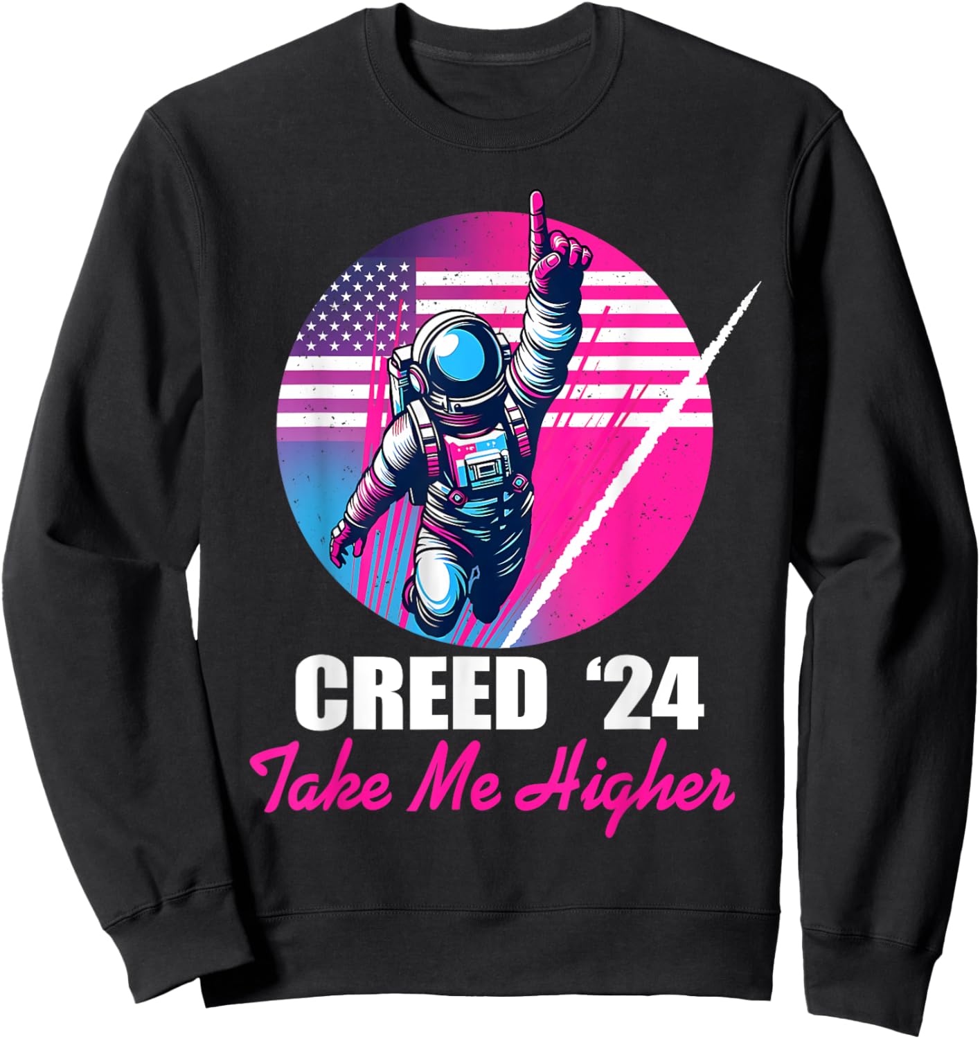 Creed '24 Take Me Higher American Astronaut Men Women Sweatshirt - Sweatshirt | Black