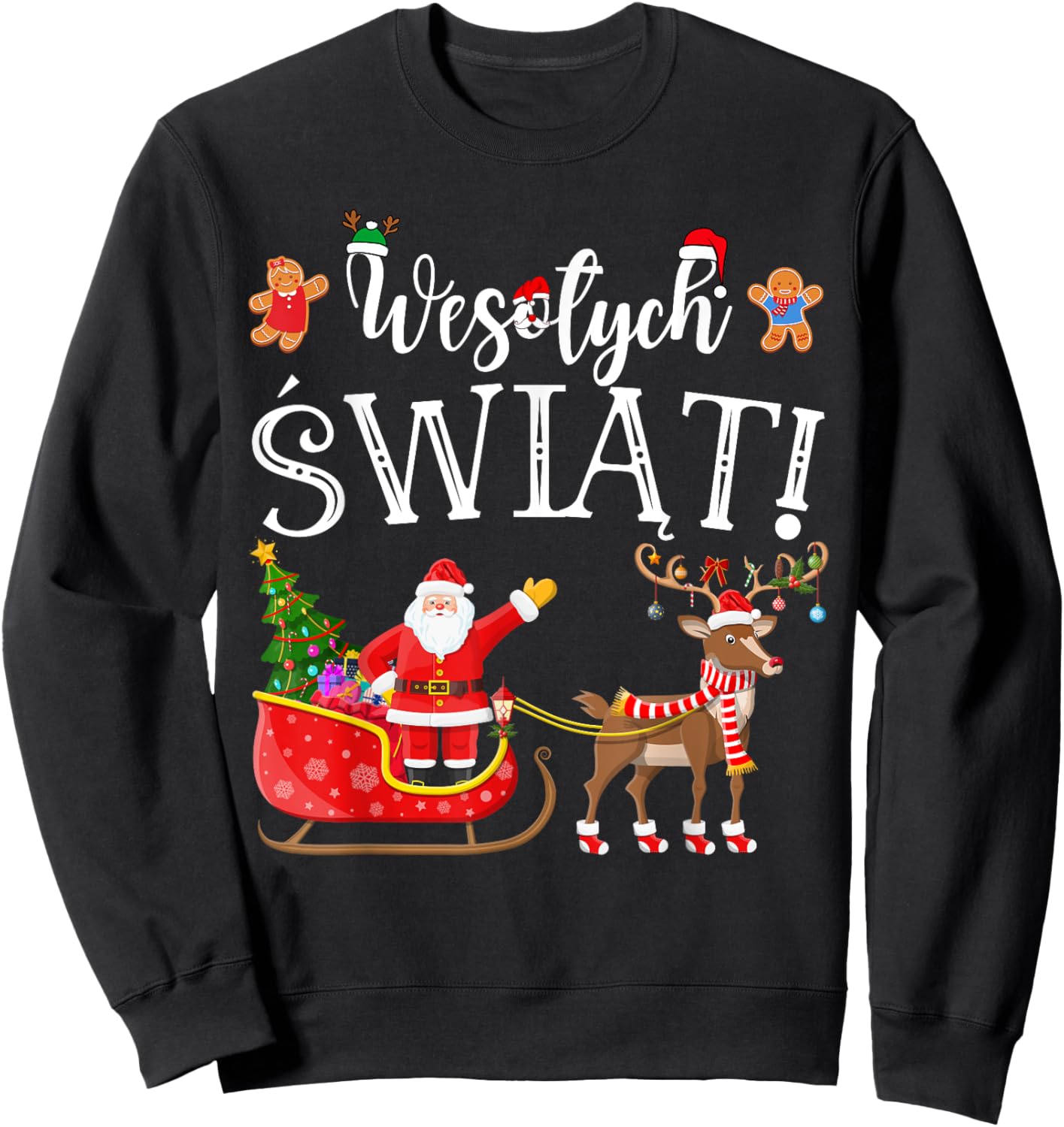Poland Wigilia Polish Christmas / Wesolych Swiat Sweatshirt - Sweatshirt | Black