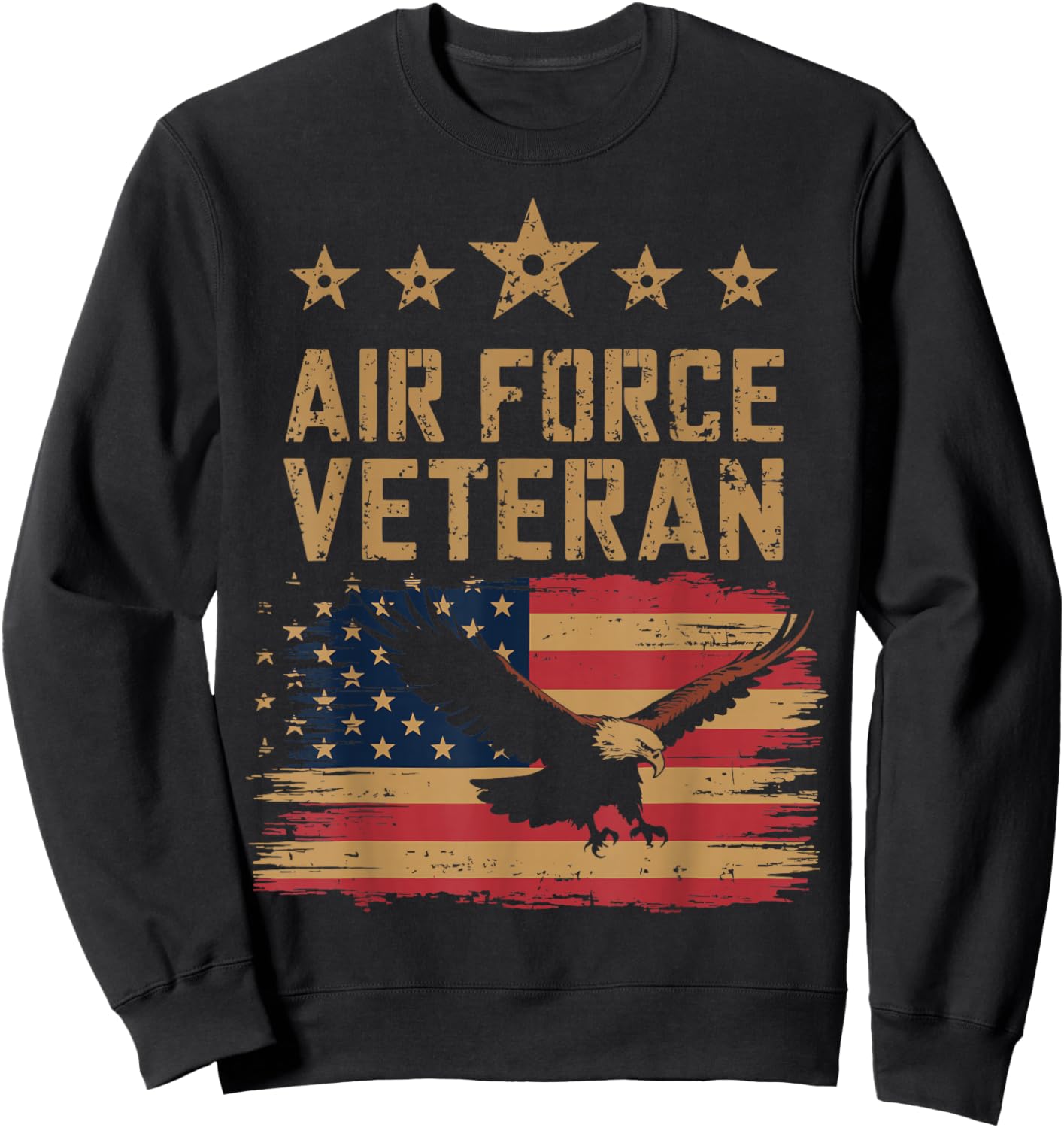 Veteran of The United States Air Force Shirt US Air Force Sweatshirt - Sweatshirt | Black
