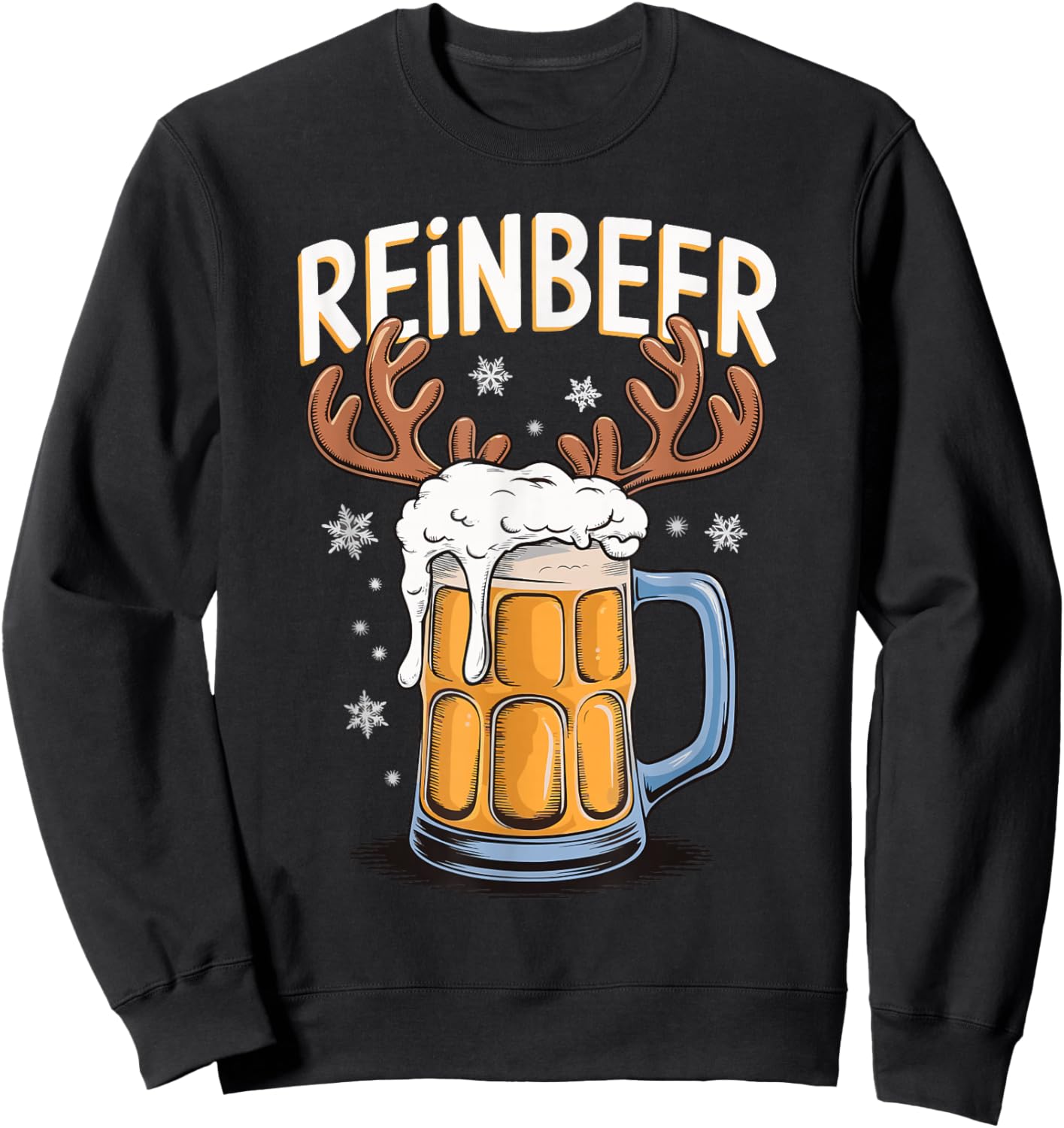 Reinbeer Reindeer Deer Sweatshirt - Sweatshirt | Black