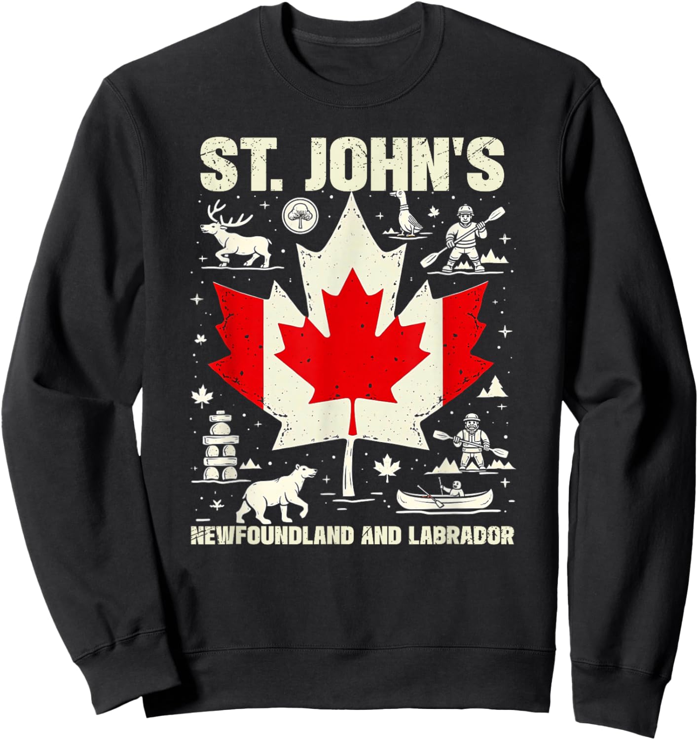 St. John's Newfoundland And Labrador Canada Travel Vacation Sweatshirt - Sweatshirt | Black