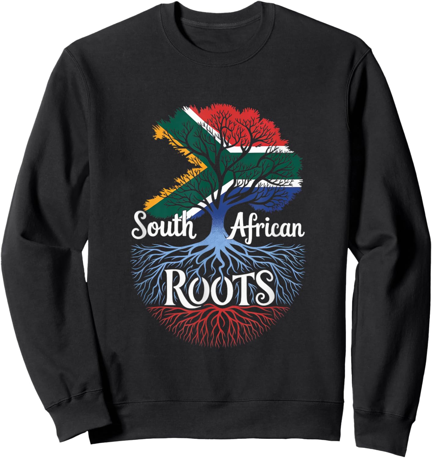 South African Roots - South Africa Flag Family Tree Souvenir Sweatshirt - Sweatshirt | Black