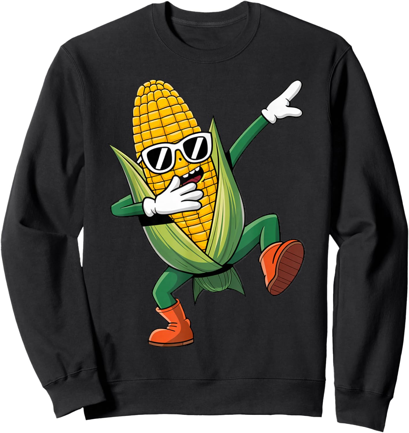Dabbing Corn Cob | Dancing Corn Farm Farmer Sweatshirt - Sweatshirt | Black