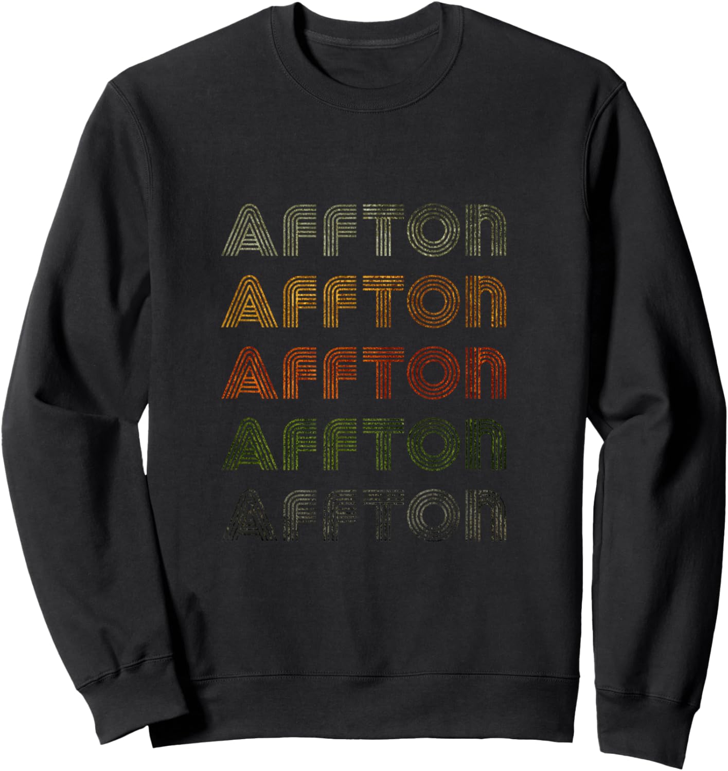 Love Heart Affton Grunge Vintage Style Black Affton Sweatshirt - Sweatshirt | Black