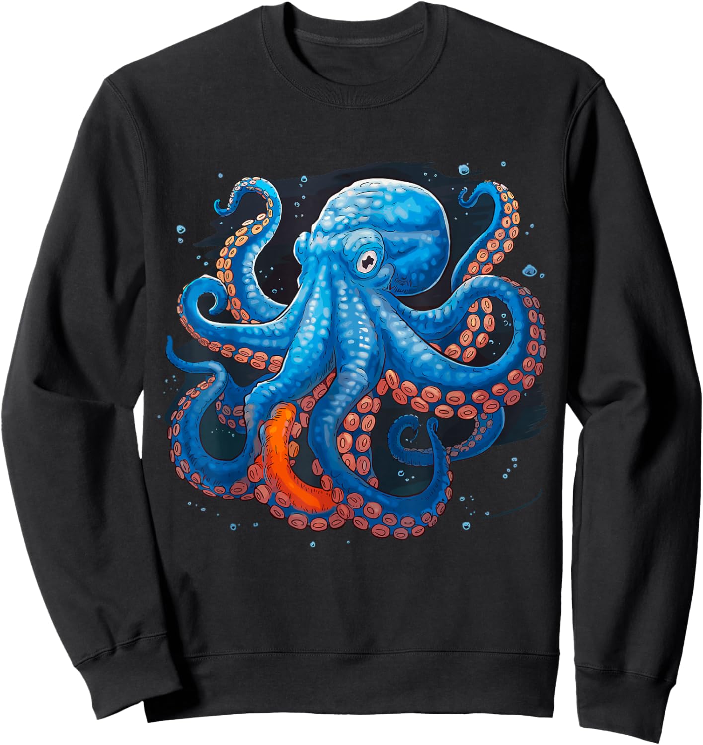 Blue Octopus Sweatshirt - Sweatshirt | Black