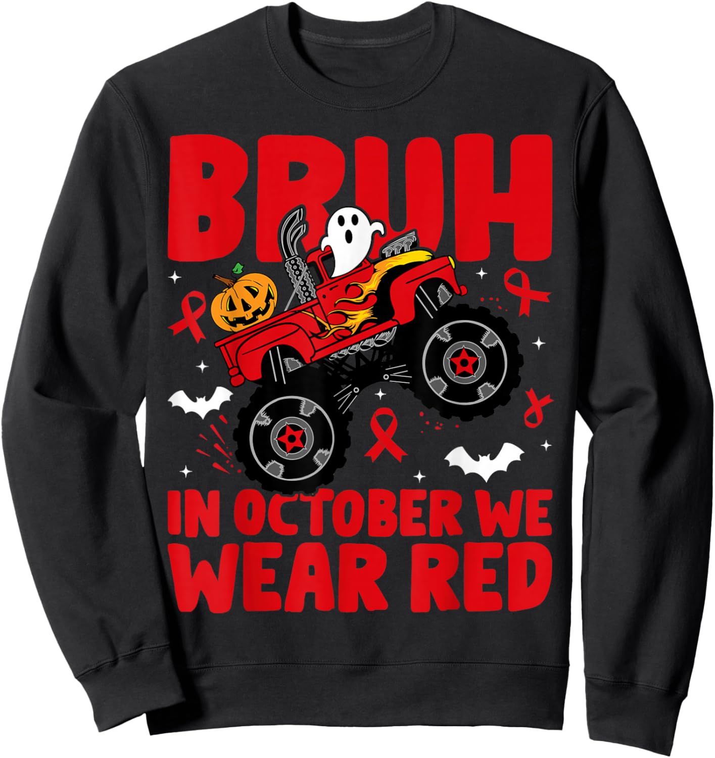 Red Ribbon Week Awareness For Toddler Kids Boys Halloween Sweatshirt - Sweatshirt | Black
