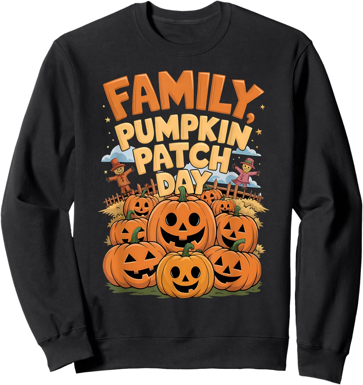 Matching Family Adventure Fun Family Pumpkin Patch Day Sweatshirt - Sweatshirt | Black