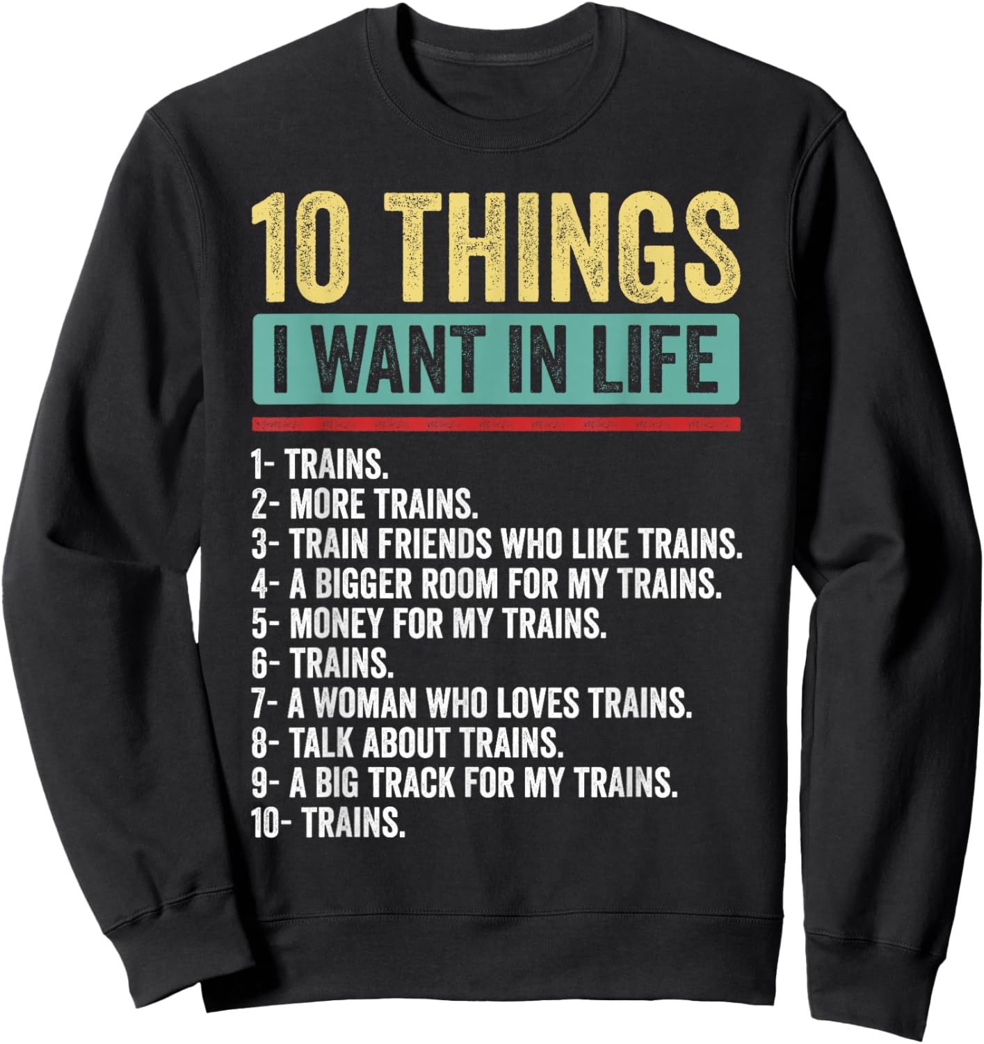 Funny Train Design Women Boys Railroad Train Lovers Sweatshirt - Sweatshirt | Black