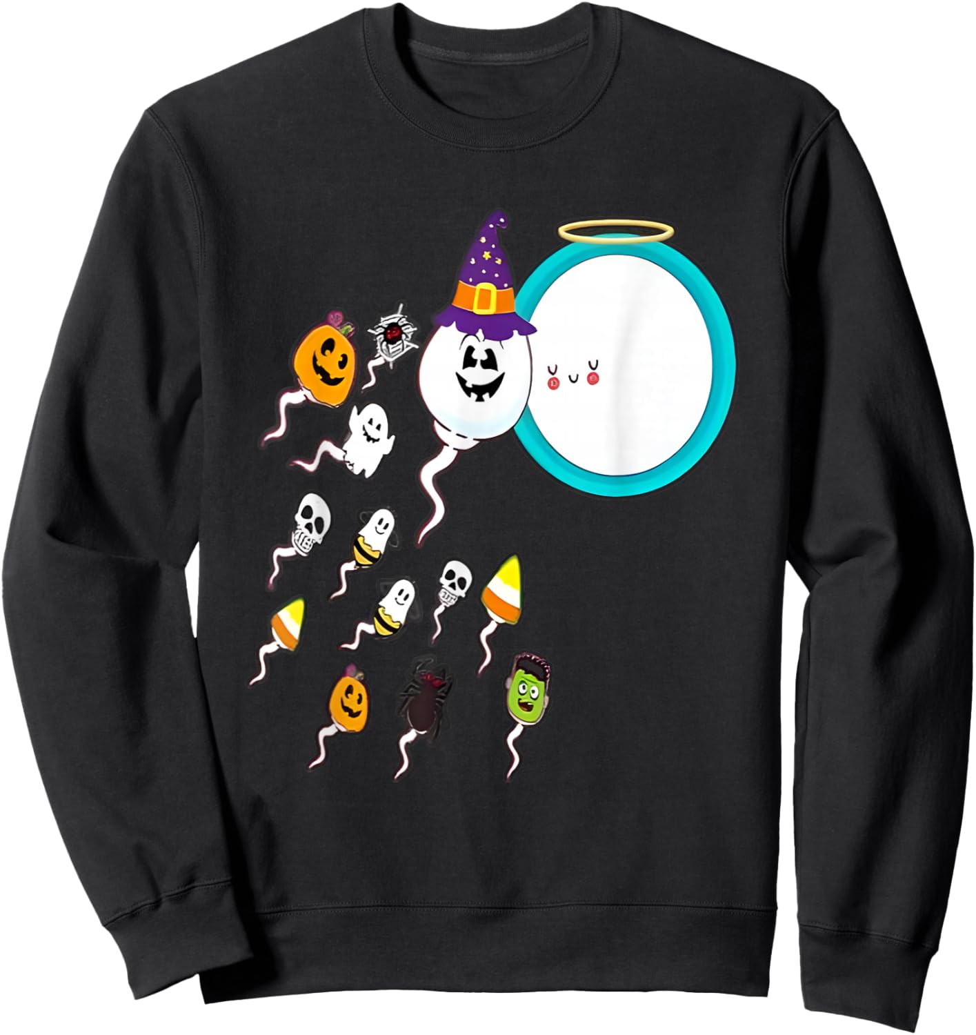 Sperm Load Funny Halloween Sweatshirt - Sweatshirt | Black