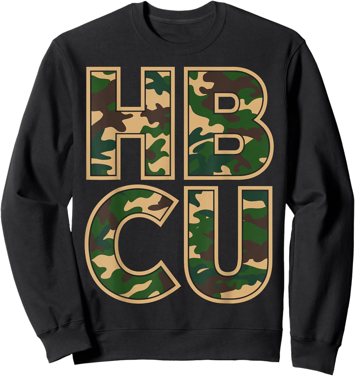 HBCU College Camouflage Sweatshirt - Sweatshirt | Black
