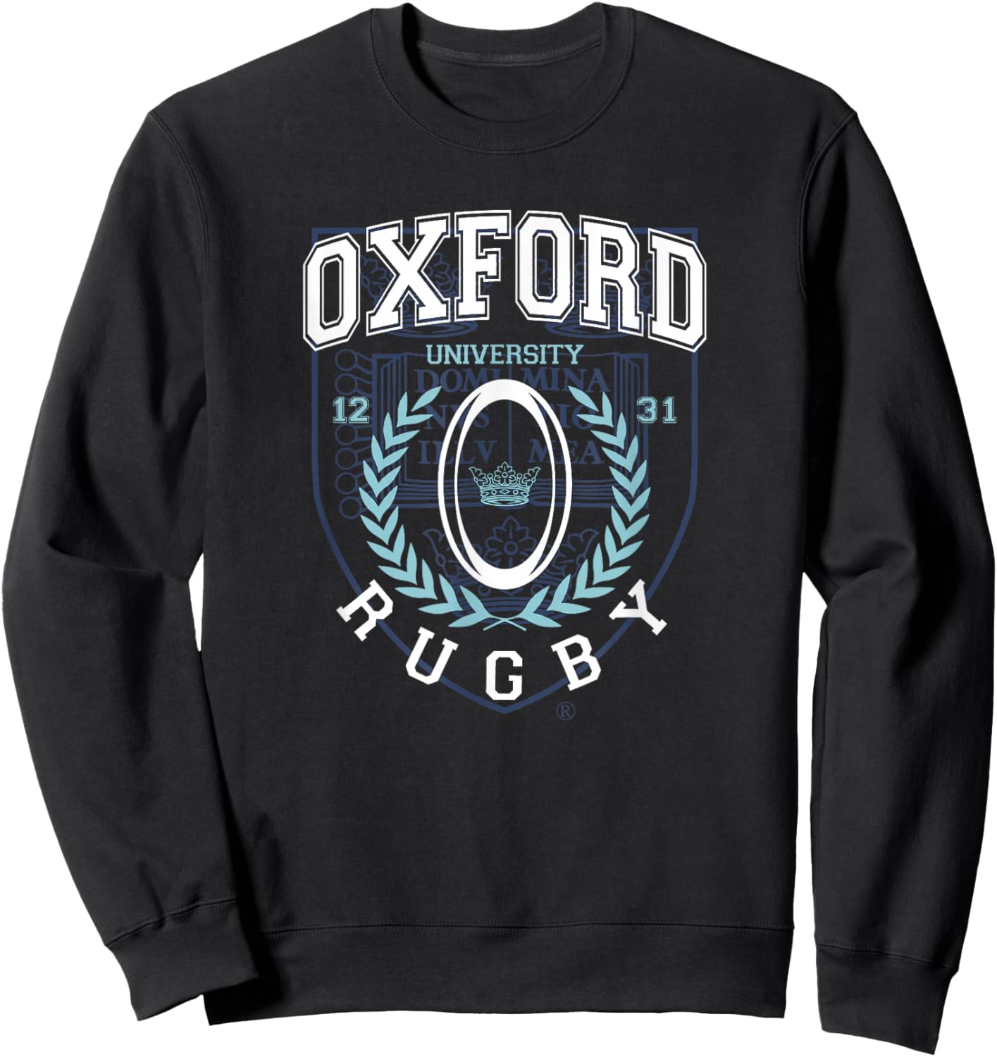 Oxford University Rugby Collegiate Varsitt Sports Apparel Sweatshirt - Sweatshirt | Black