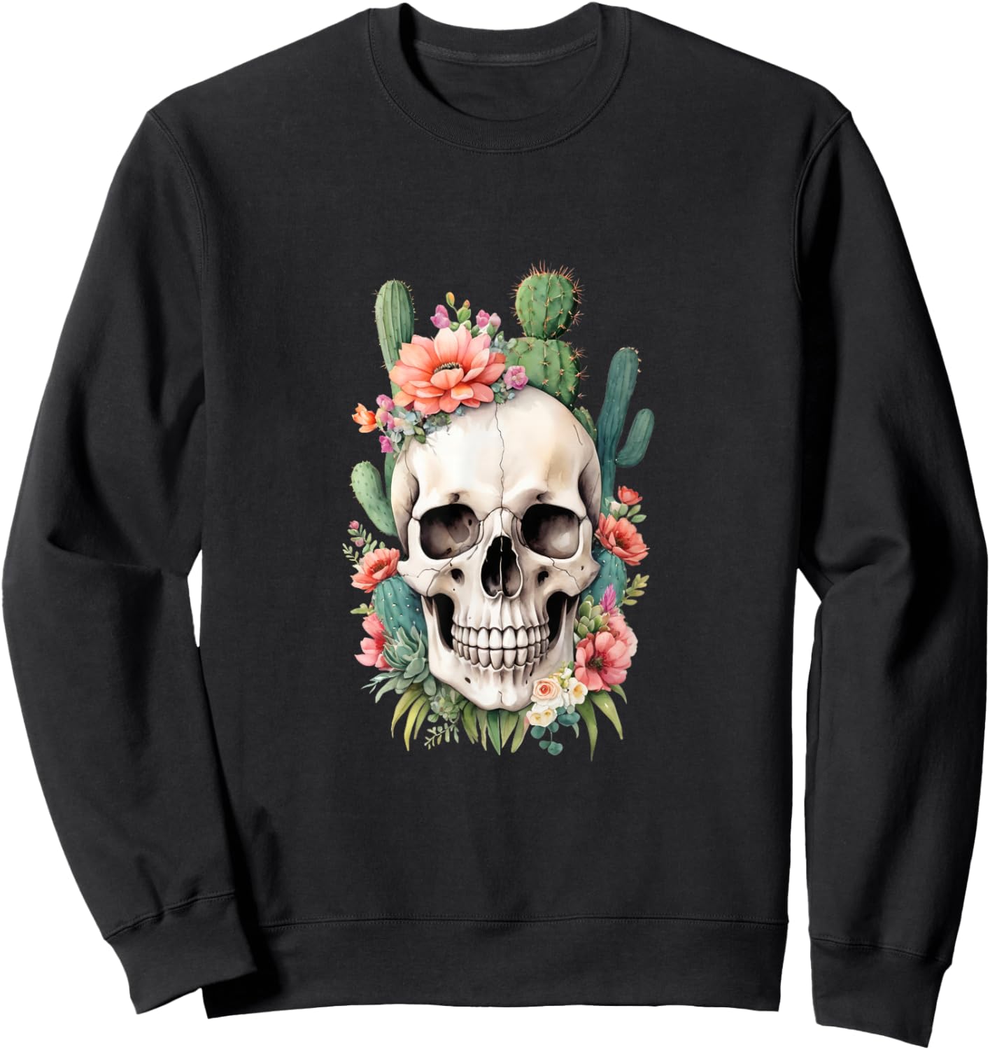 Desert Skull Garden Art Sweatshirt - Sweatshirt | Black