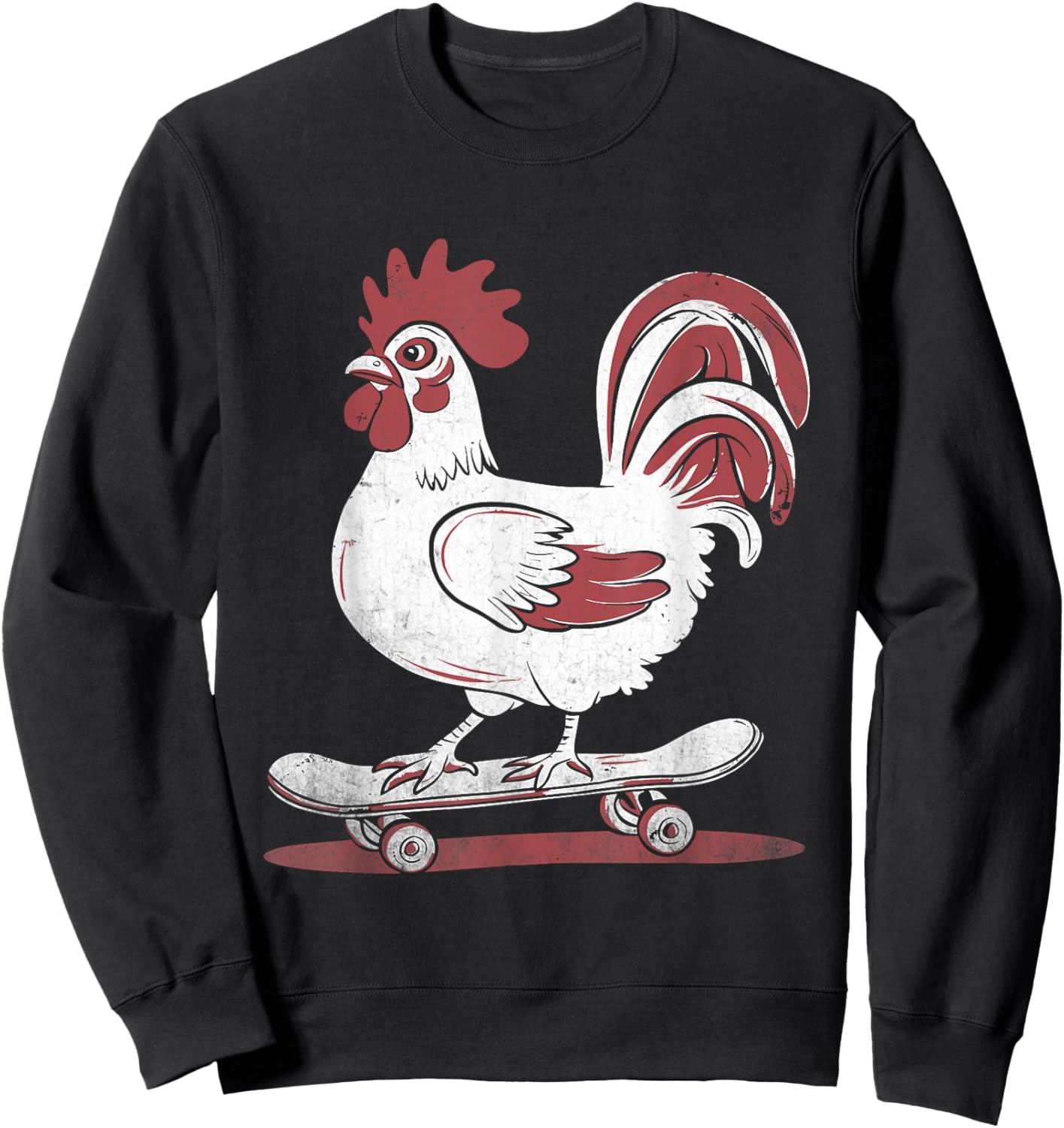 Chicken Skateboarder Skateboarding Skateboarder Skateboard Sweatshirt - Sweatshirt | Black