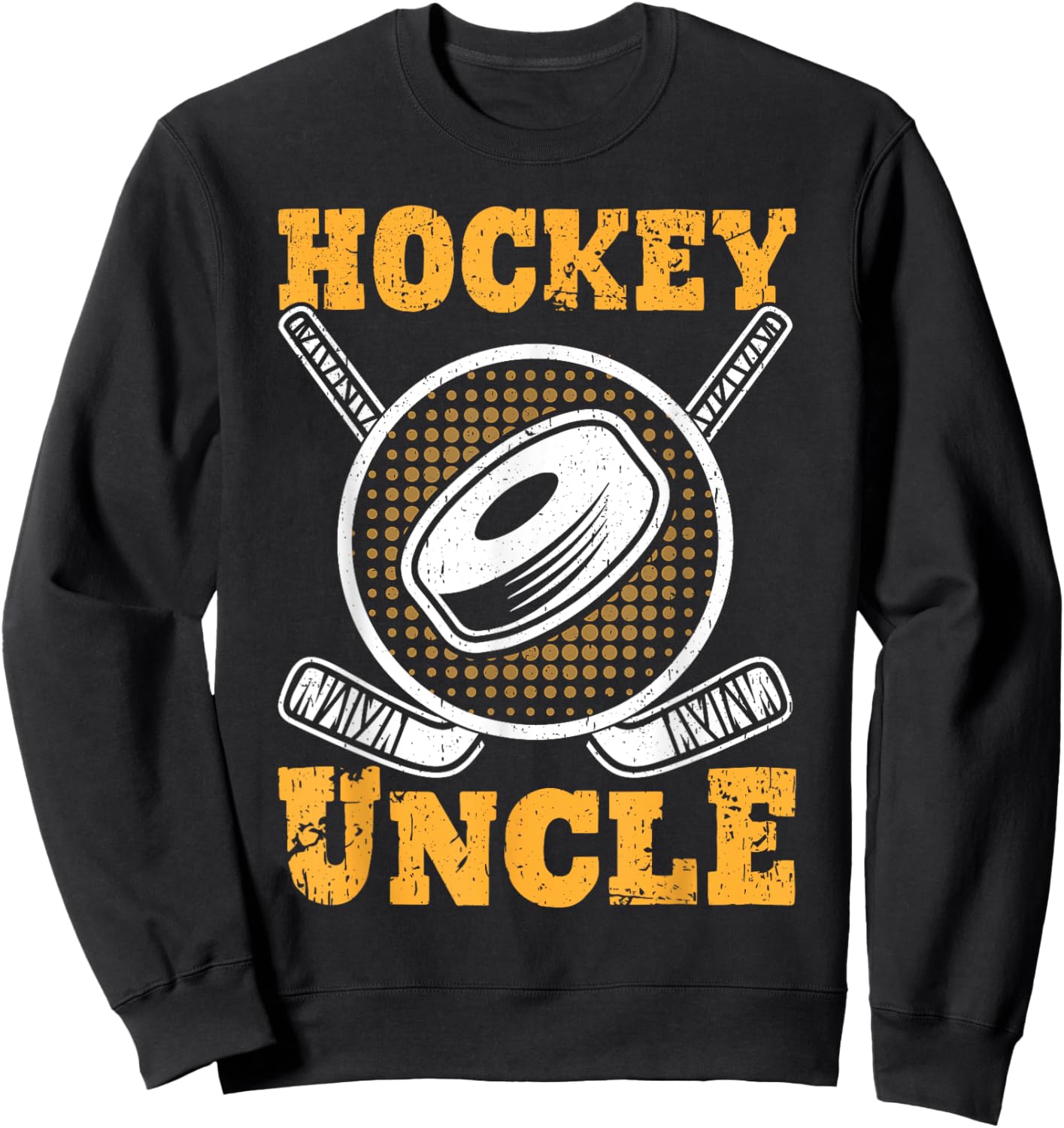 Hockey Uncle Family Sports Coach Player Father's Day Sweatshirt - Sweatshirt | Black