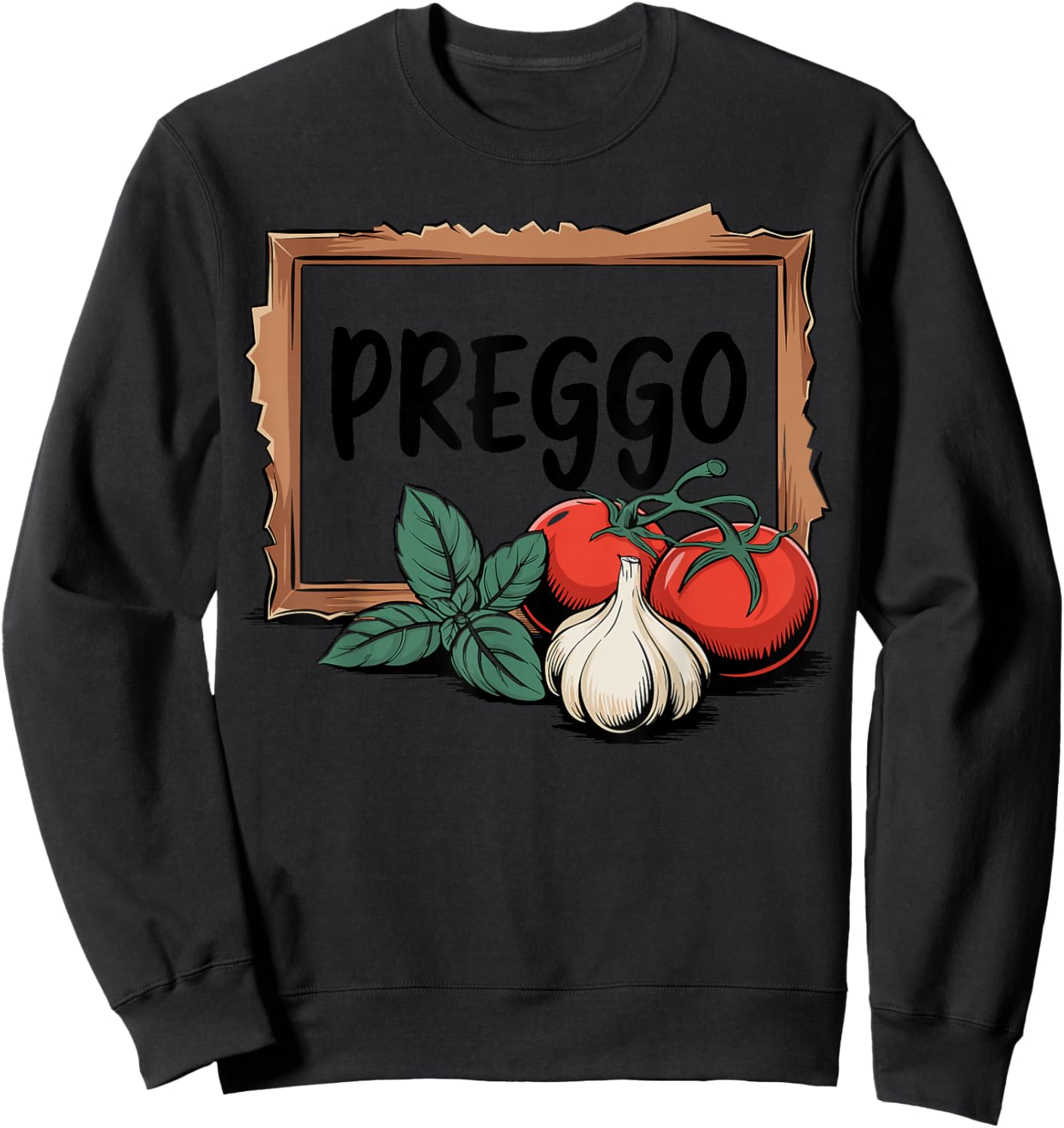 Preggo Sauce Costume Cute and Funny Pregnancy Announcement Sweatshirt - Sweatshirt | Black