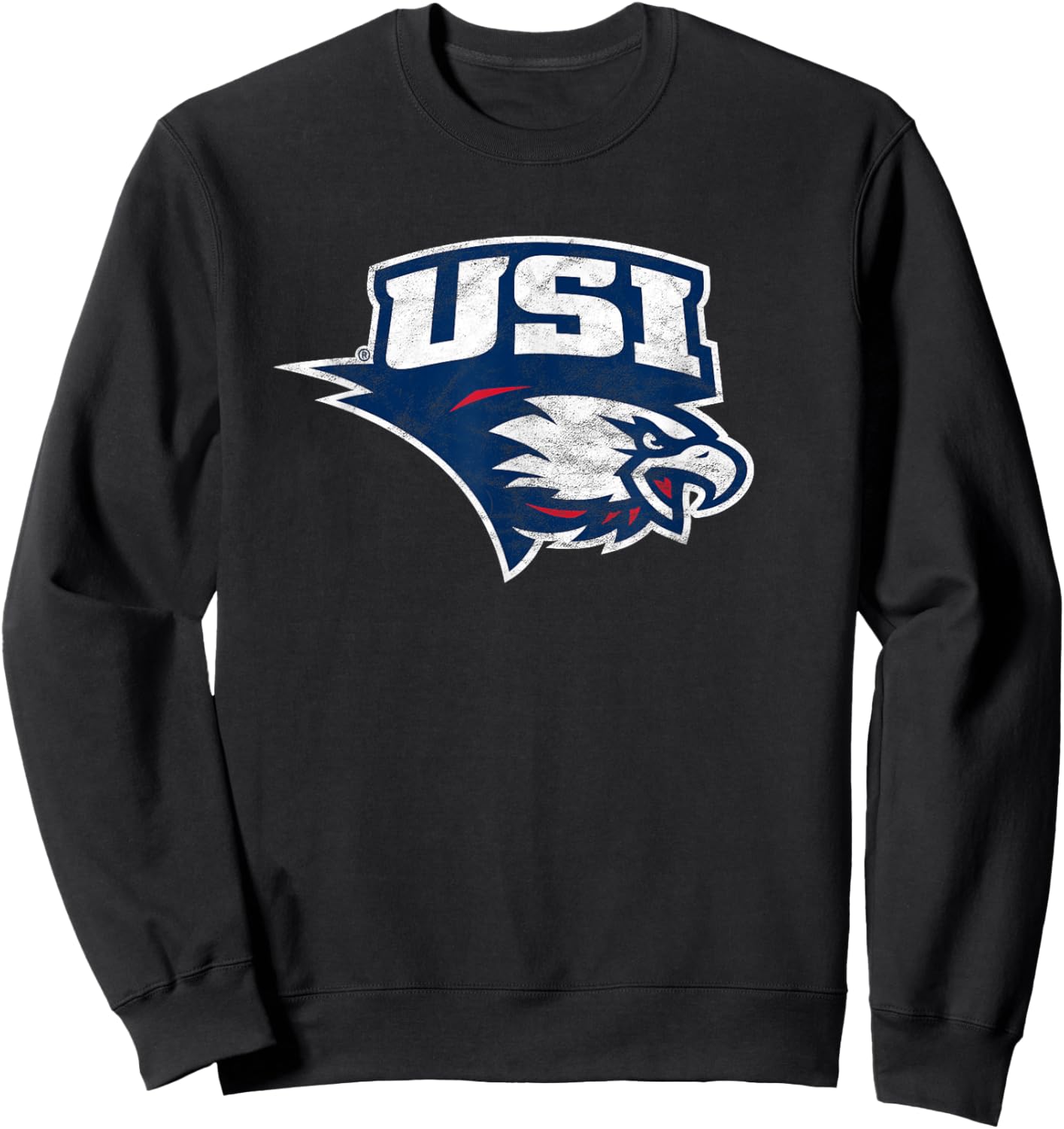 University of Southern Indiana USI Eagles Distressed Primary Sweatshirt - Sweatshirt | Black