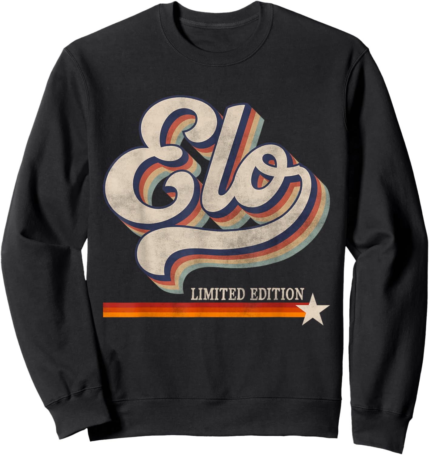 Vintage Elo Proud Name Retro Style Elo Limited Edition Sweatshirt - Sweatshirt | Black