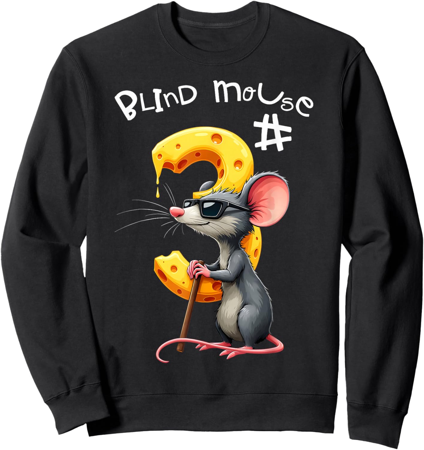 Three Blind Mice Matching Halloween Group Costume Mouse #1 Sweatshirt - Sweatshirt | Black