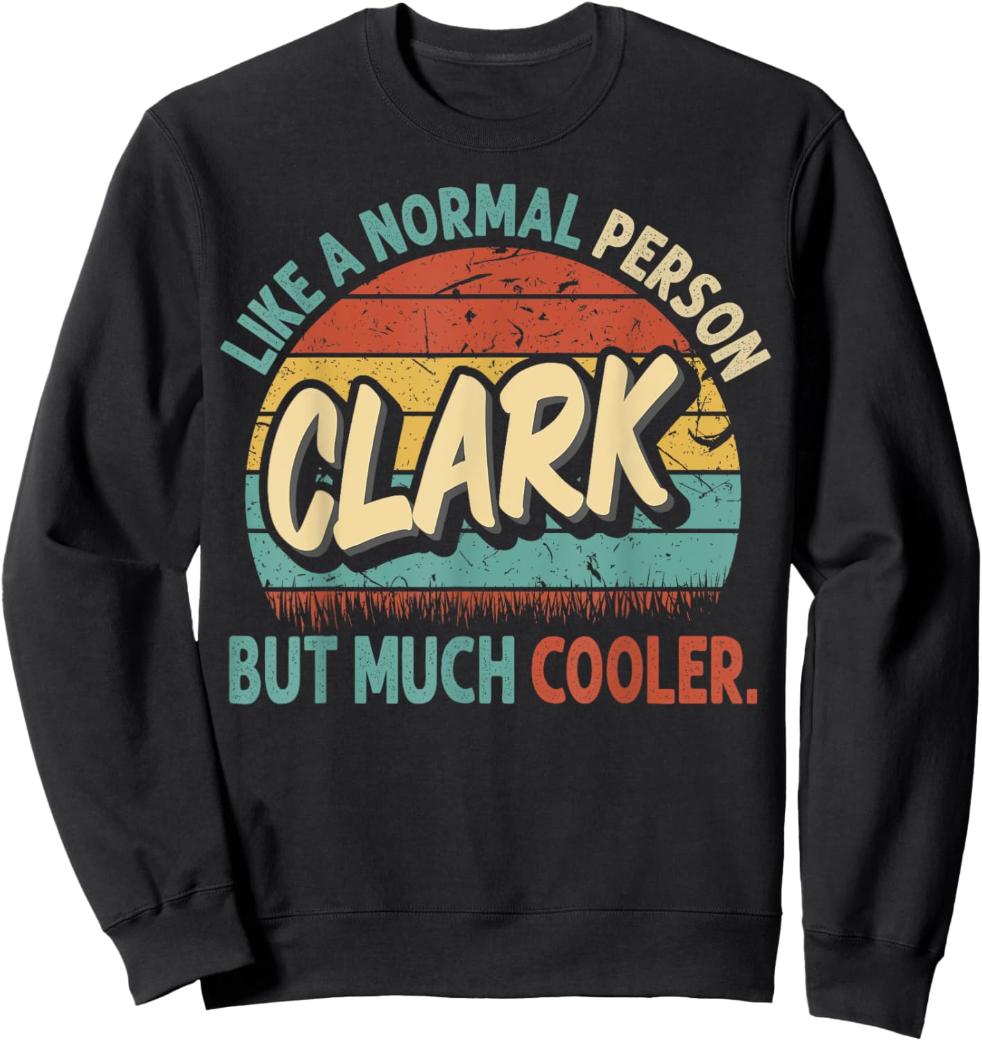 CLARK Like A Normal Person But Much Cooler Vintage Sweatshirt - Sweatshirt | Black