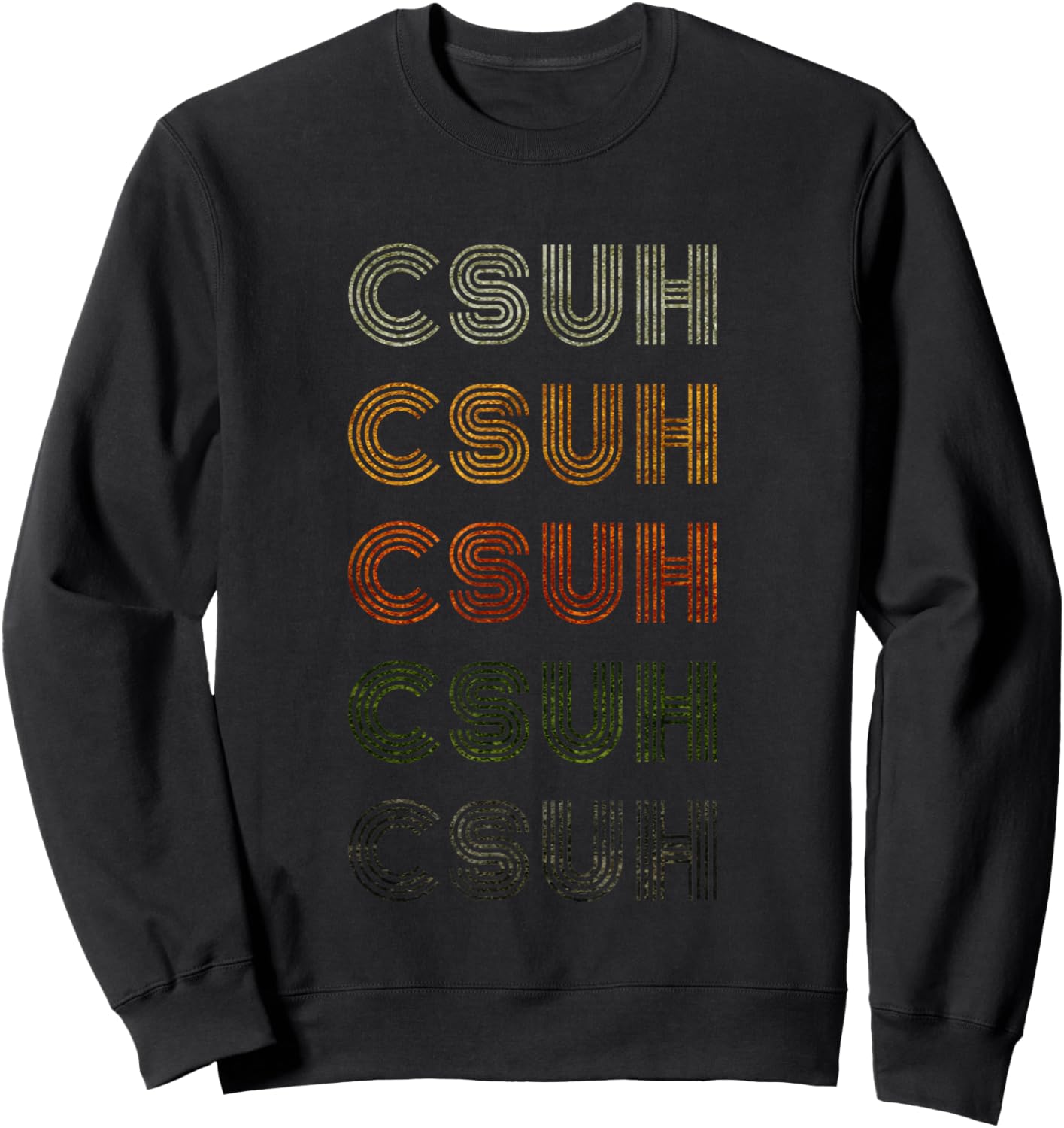 Love Heart Csuh Grunge Vintage Style Black Csuh Sweatshirt - Sweatshirt | Black