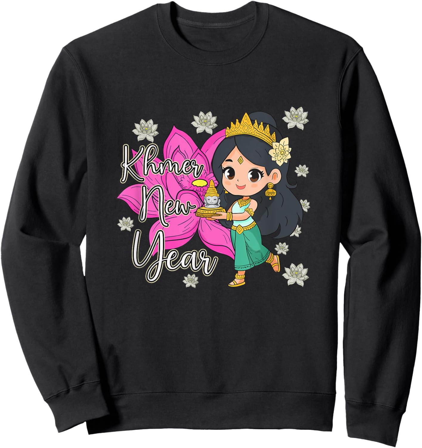 Cambodia Cambodian Happy Khmer New Year Sweatshirt - Sweatshirt | Black