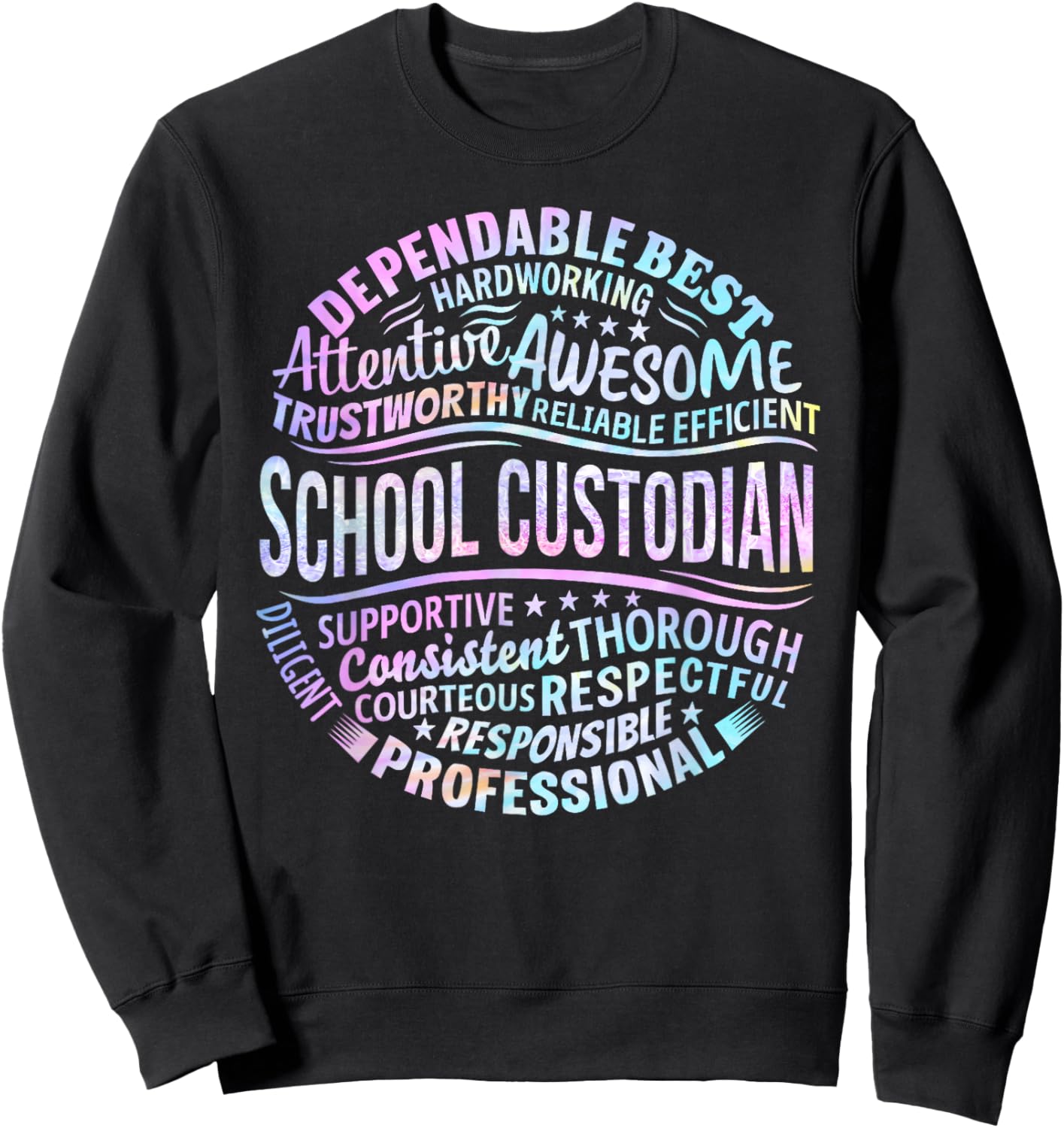 School Custodian Janitor Funny Appreciation Gift Sweatshirt - Sweatshirt | Black