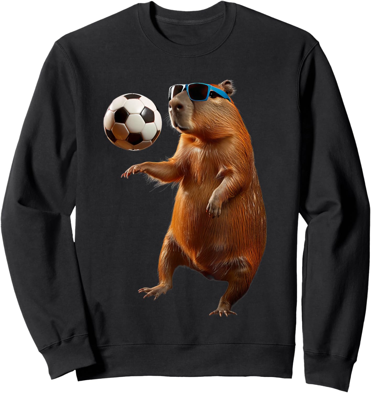 Capybara Soccer Sweatshirt - Sweatshirt | Black
