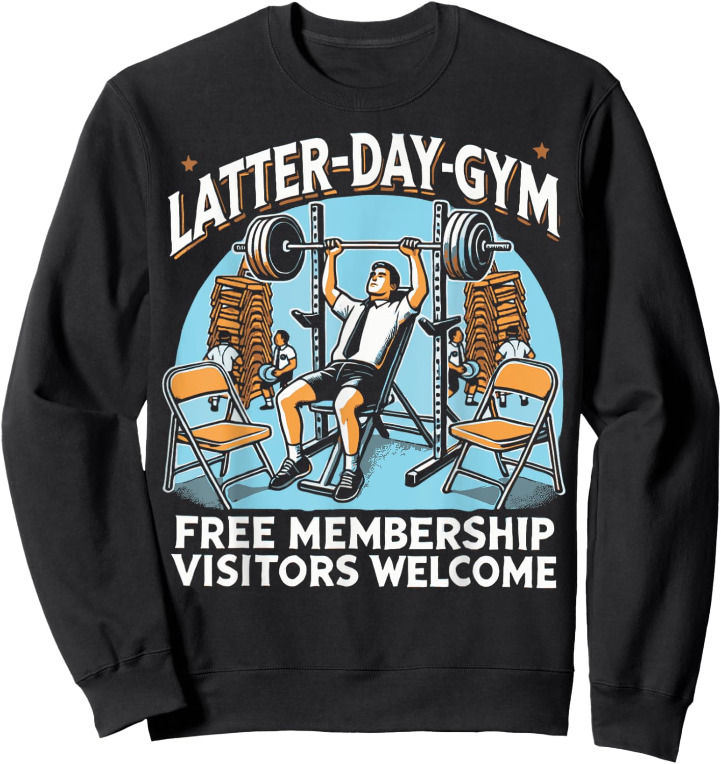 Latter-Day Gym Missionary LDS Church Funny Mormon Sweatshirt - Sweatshirt | Black