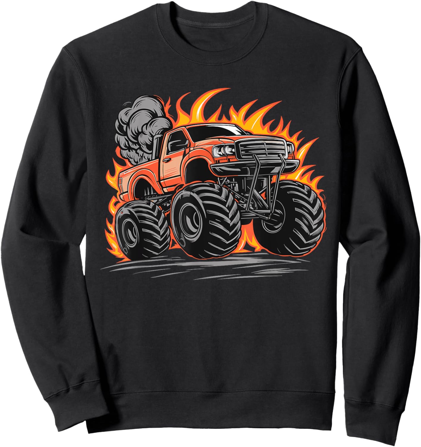 Monster Truck for toddlers Youth & Adults Sweatshirt - Sweatshirt | Black