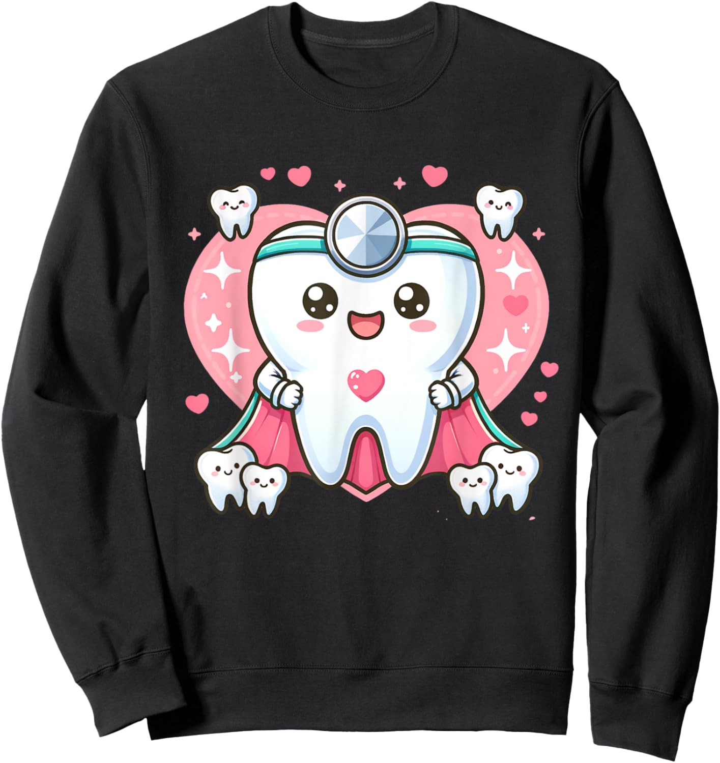 Cute Super Hero Dentist Superhero Tooth Doctor Sweatshirt - Sweatshirt | Black