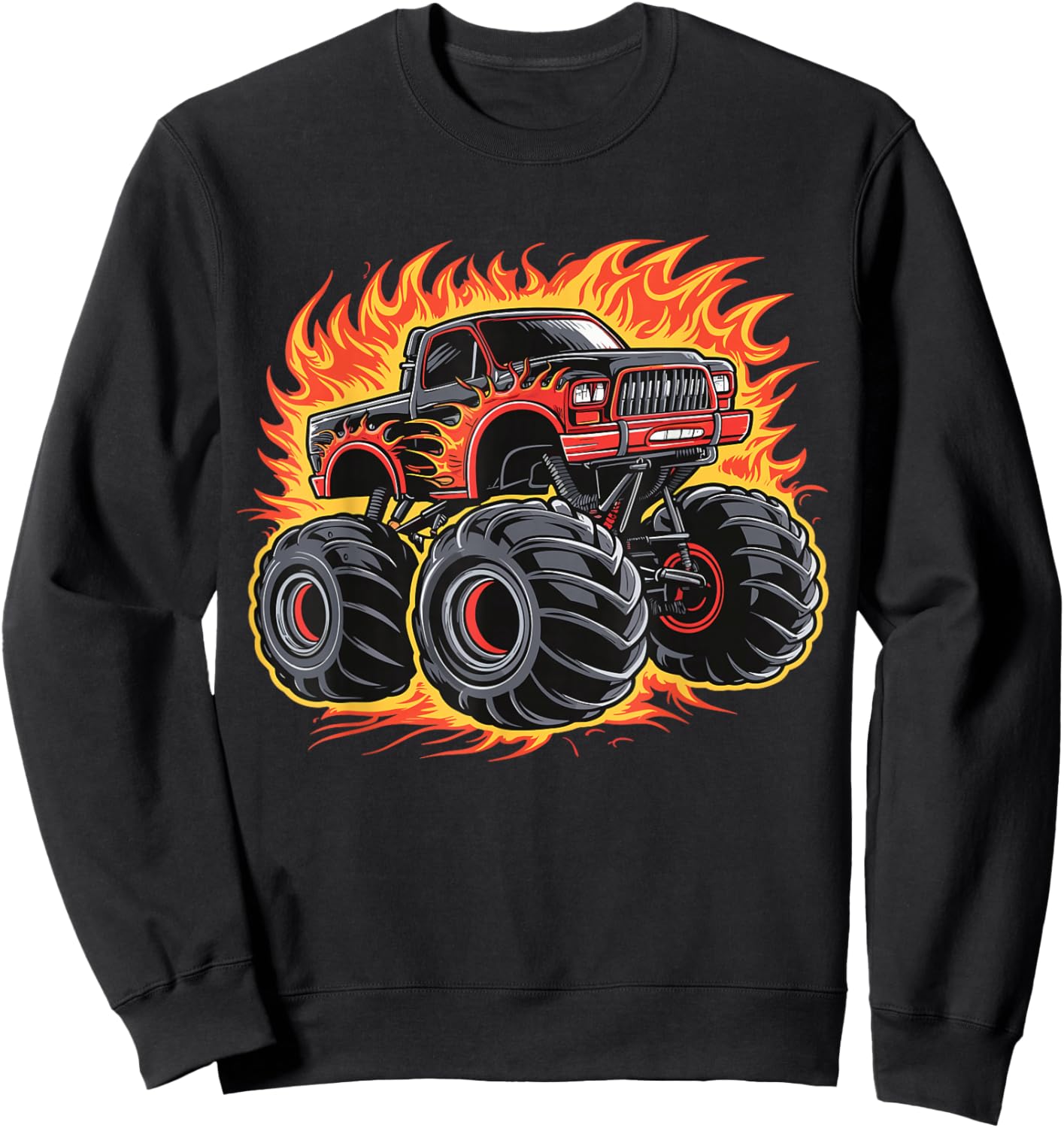 Monster Truck for toddlers Youth & Adults Sweatshirt - Sweatshirt | Black