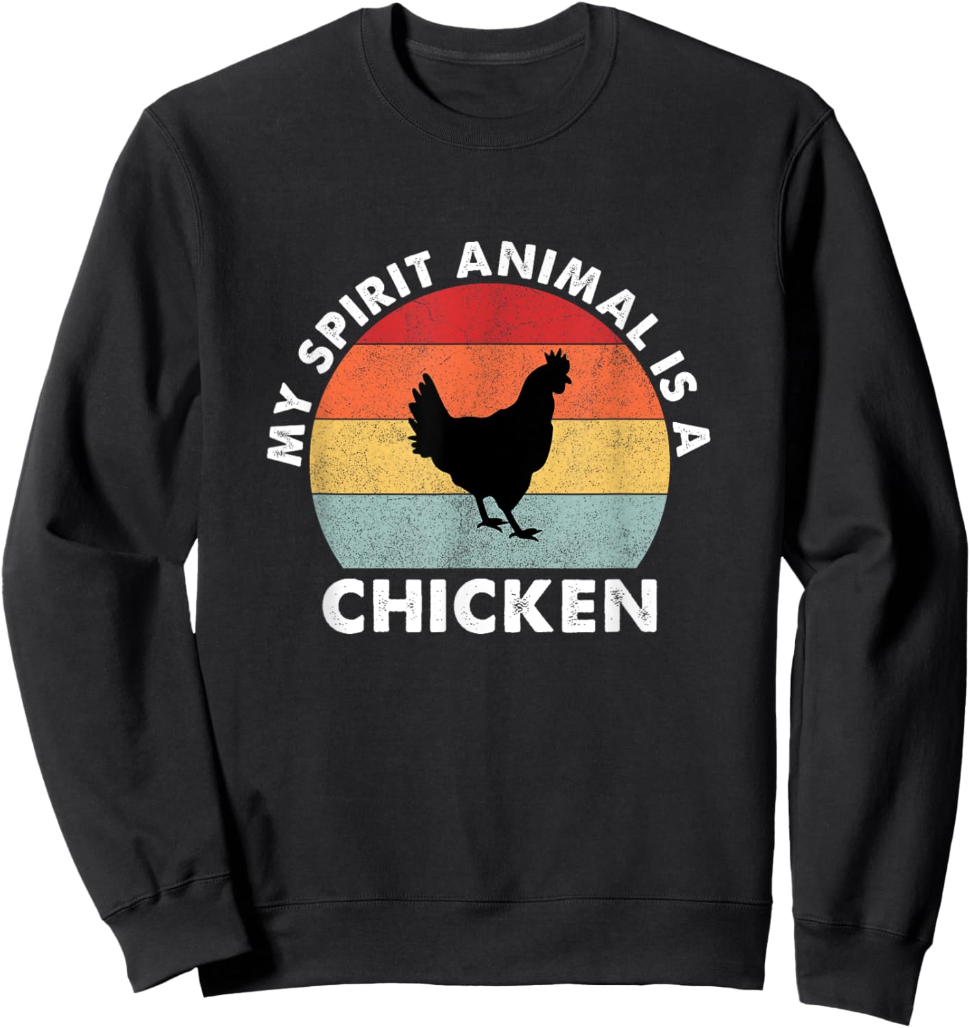 Vintage My Spirit Animal Is a Chicken Sweatshirt - Sweatshirt | Black