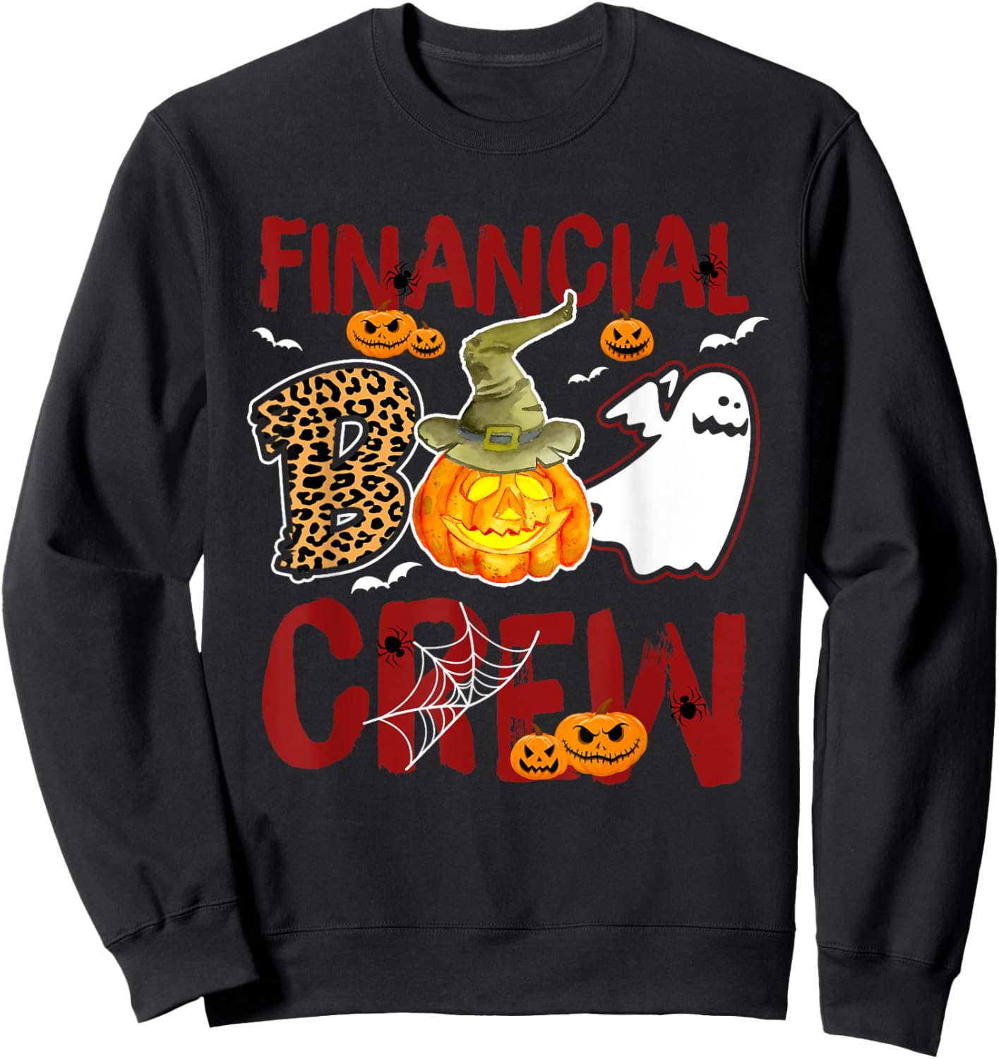 Financial Boo Crew Halloween Financial Aid Match Sweatshirt - Sweatshirt | Black