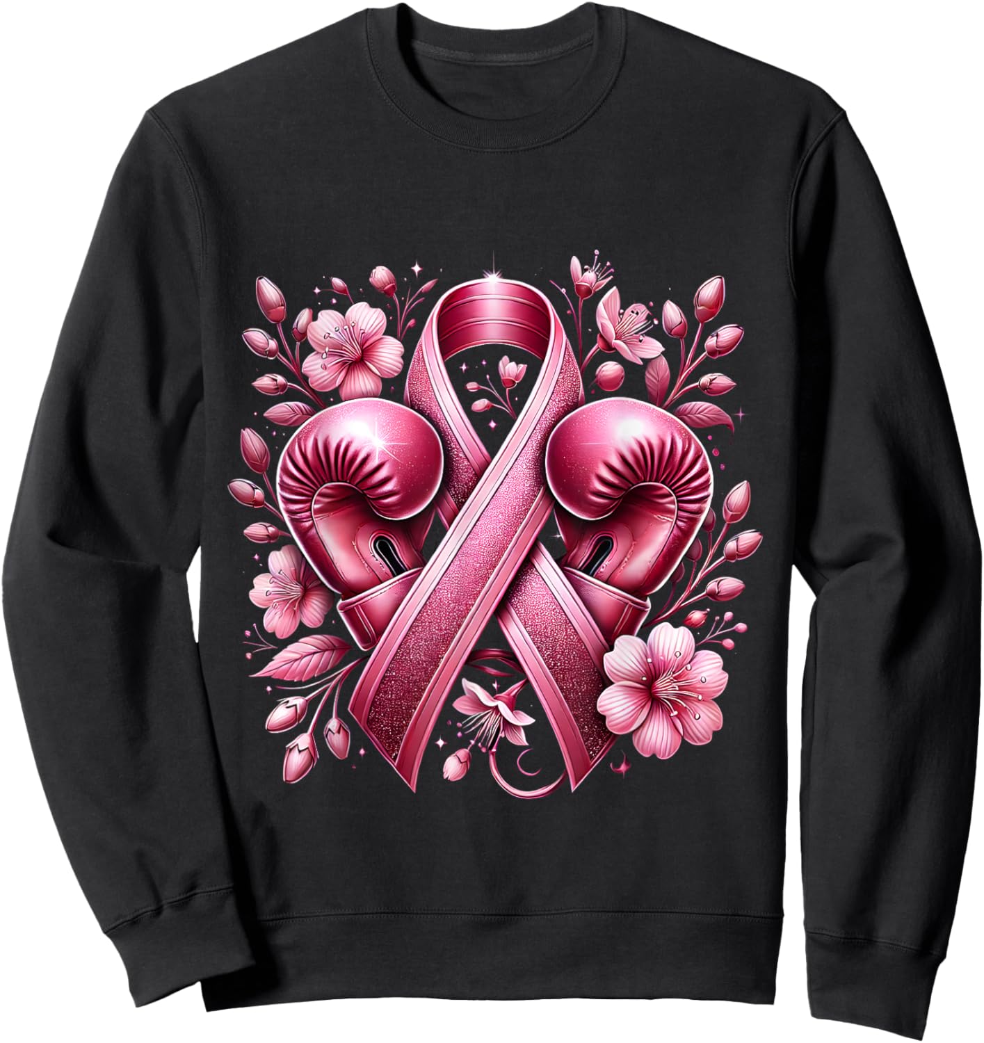 Breast Cancer Warrior Breast Cancer Awareness Month Sweatshirt - Sweatshirt | Black