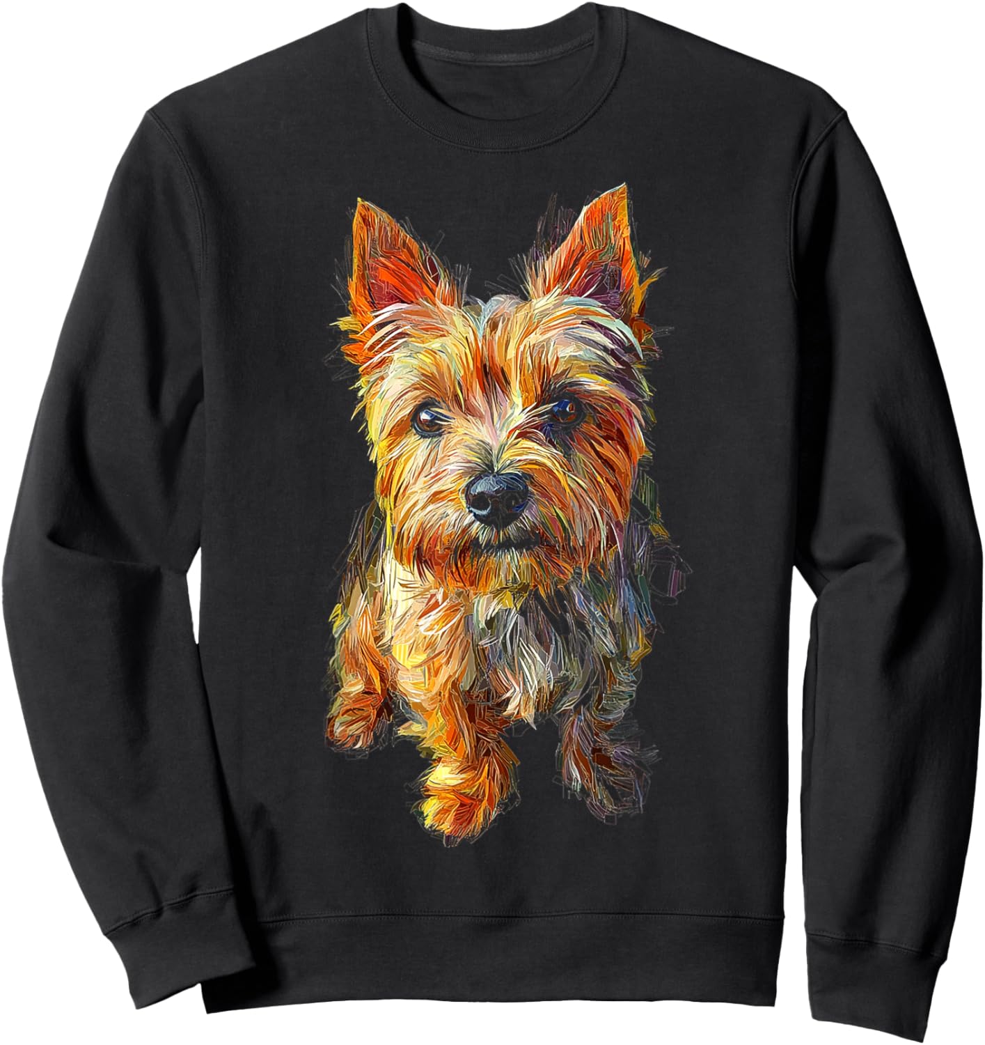 Cairn Terrier Dog Motif Pet Illustration Cairn Terrier Women Kids Sweatshirt - Sweatshirt | Black