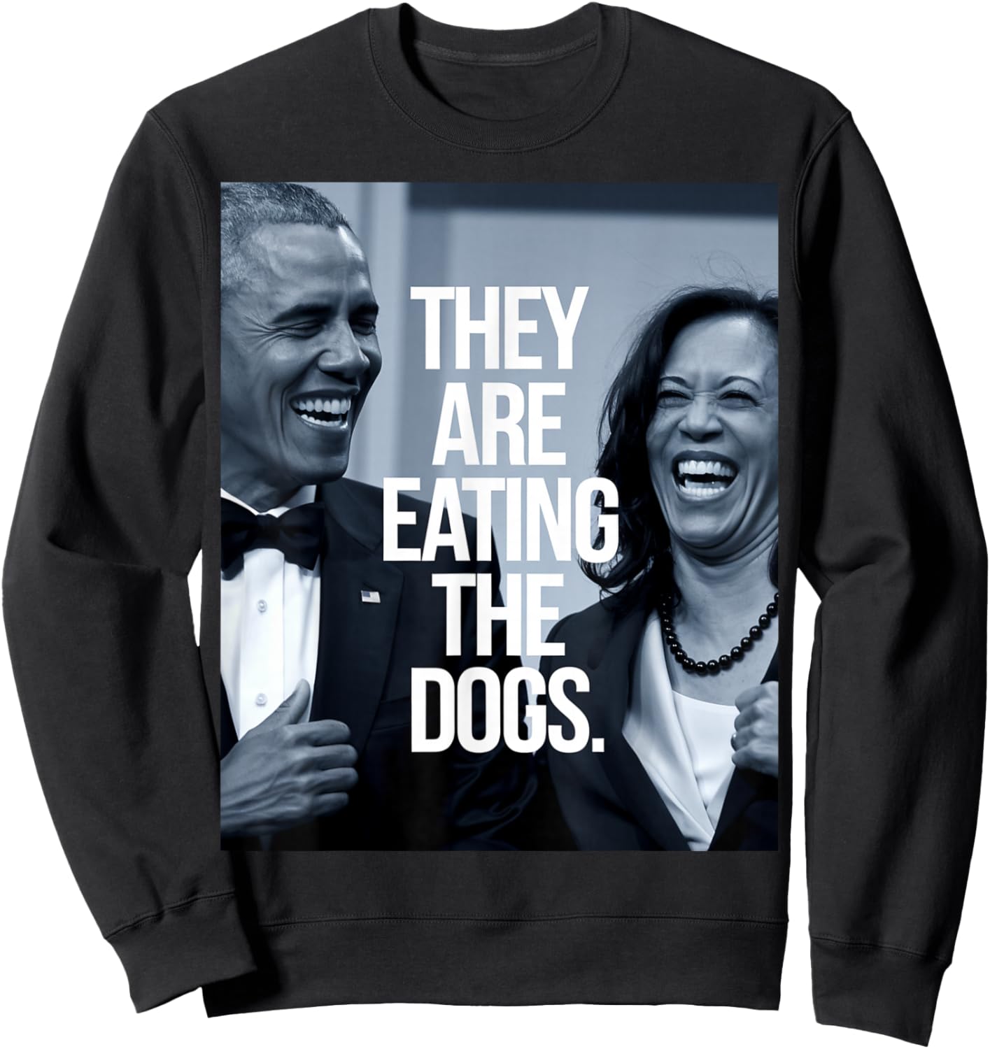 They Are Eating the Dogs, Donald Trump Kamala Harris Sweatshirt - Sweatshirt | Black
