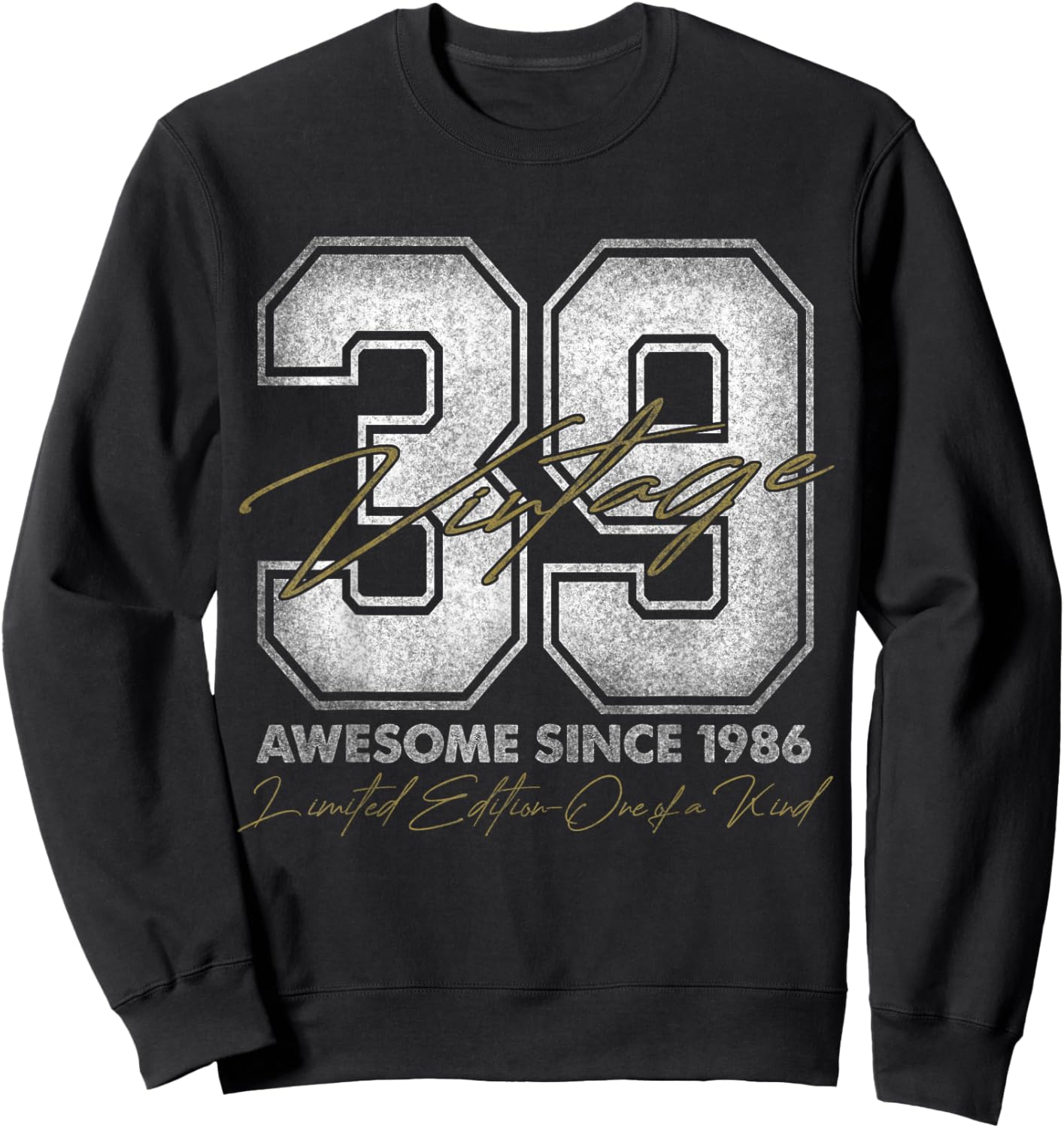 39 Year Old Gifts Vintage 1986 Limited Edition 39th Birthday Sweatshirt - Sweatshirt | Black