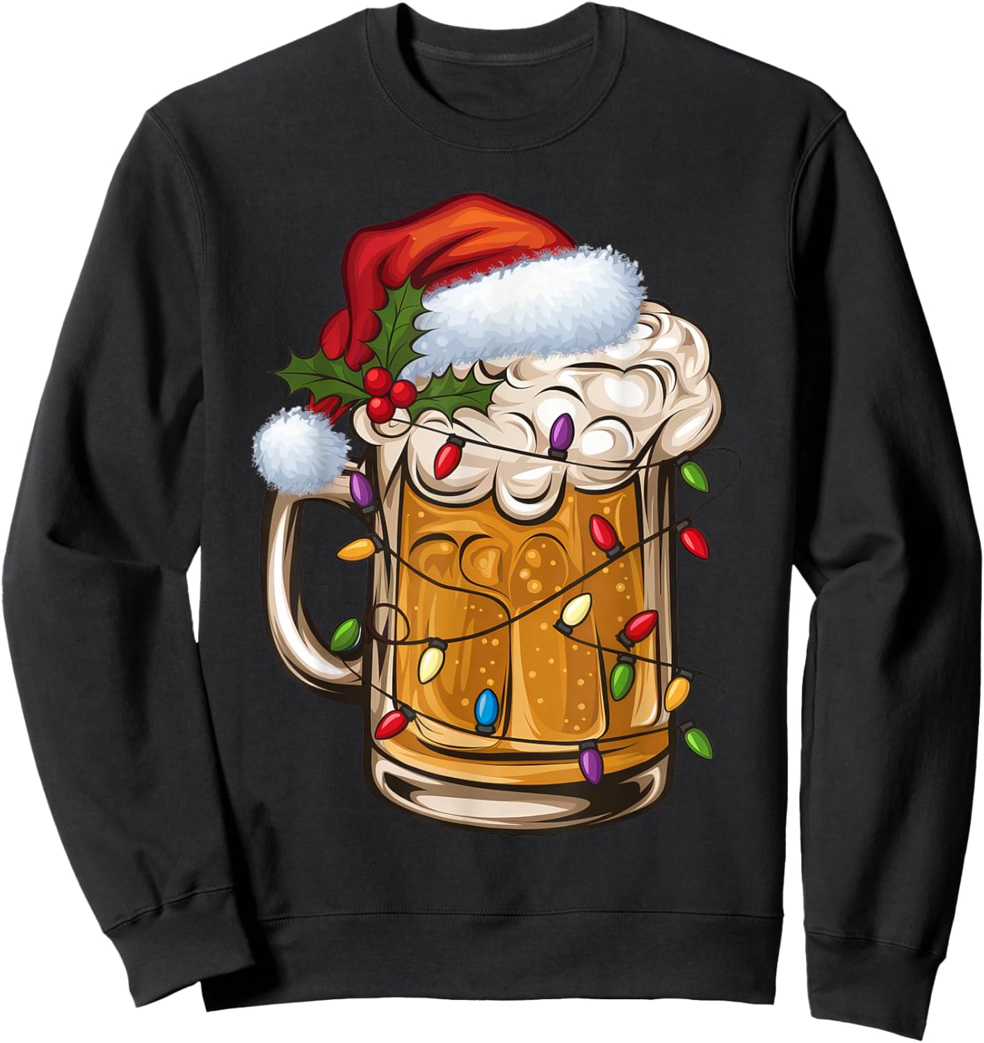 Xmas Christmas Beer Sweatshirt - Sweatshirt | Black