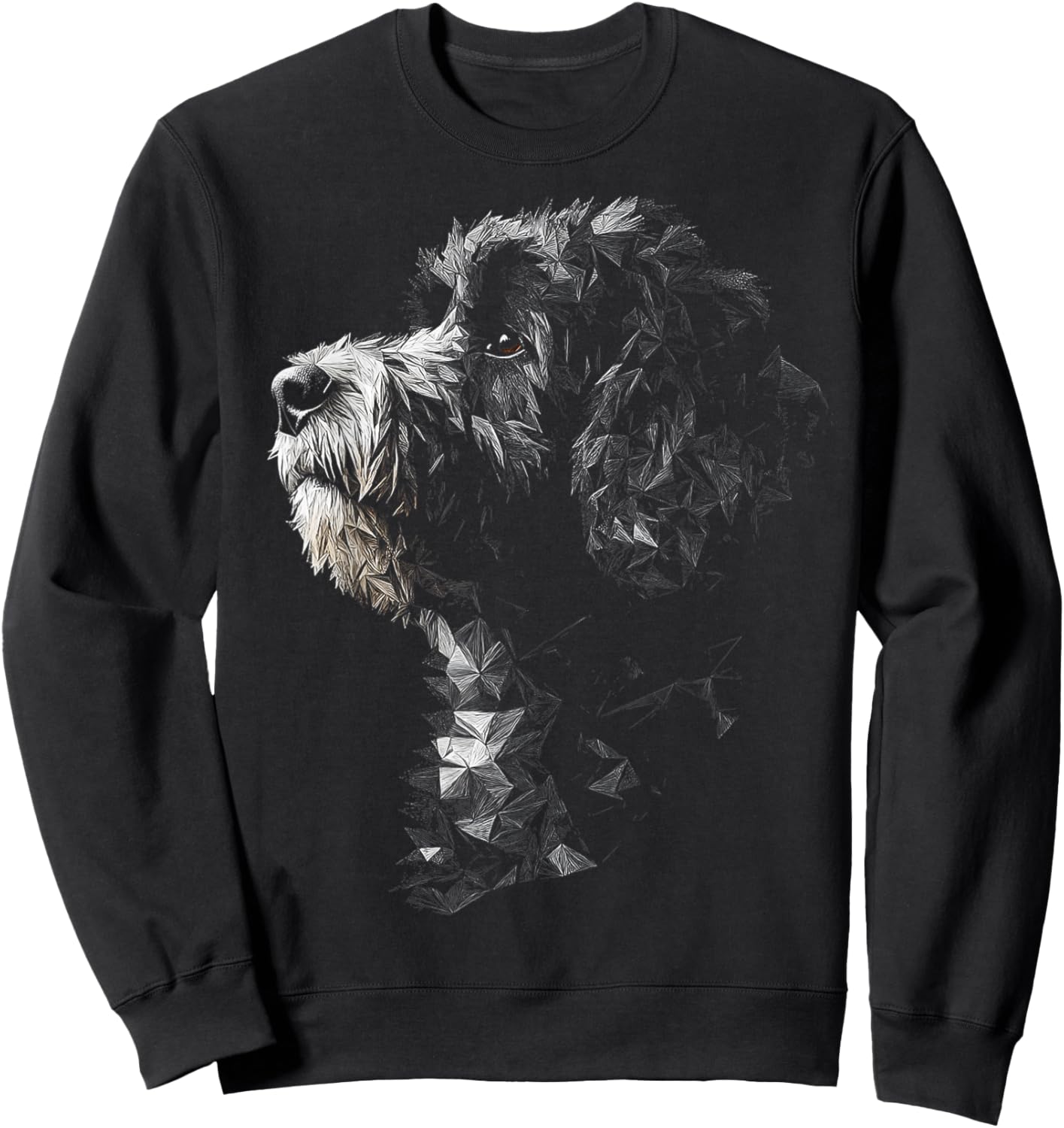 Portuguese Water Dog Graphic Pet Artwork Portuguese Water Sweatshirt - Sweatshirt | Black