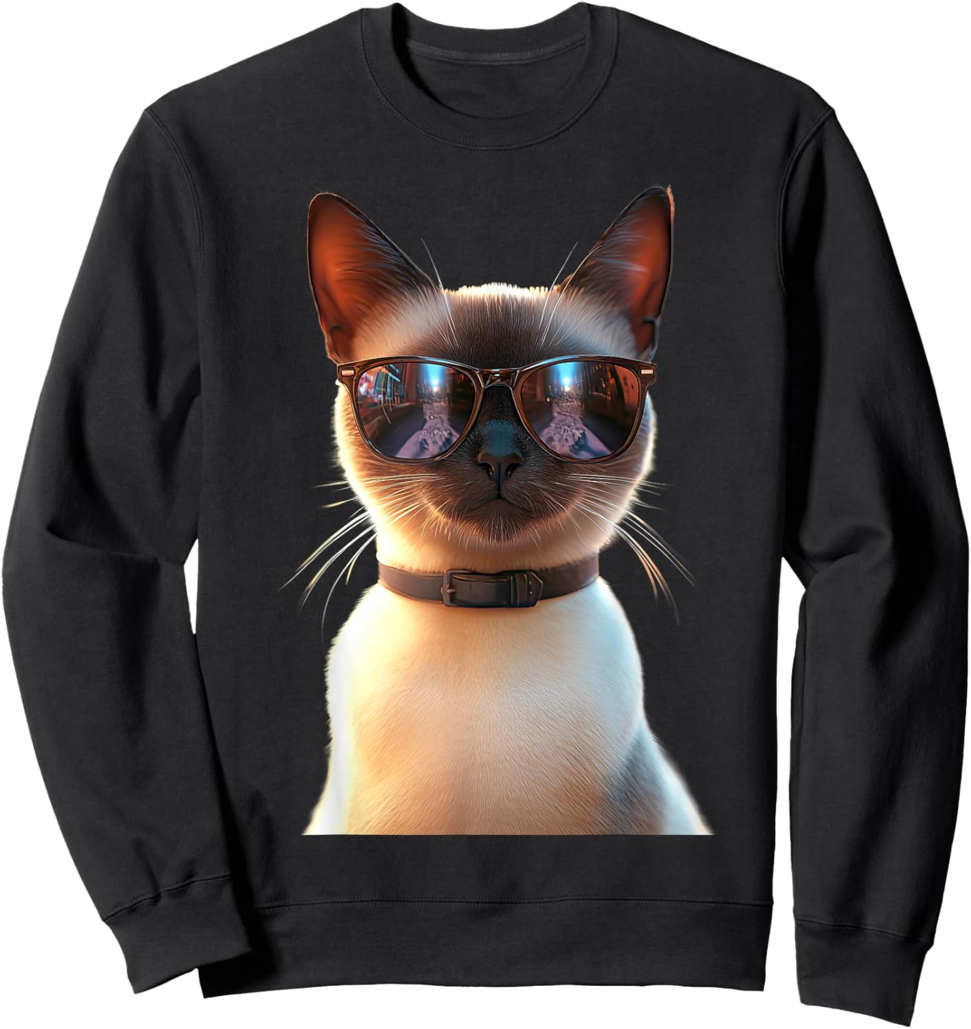 Siamese Cat Kitten Cat Lover Cat Mom Dad Cute Siamese Cats Sweatshirt - Sweatshirt | Black