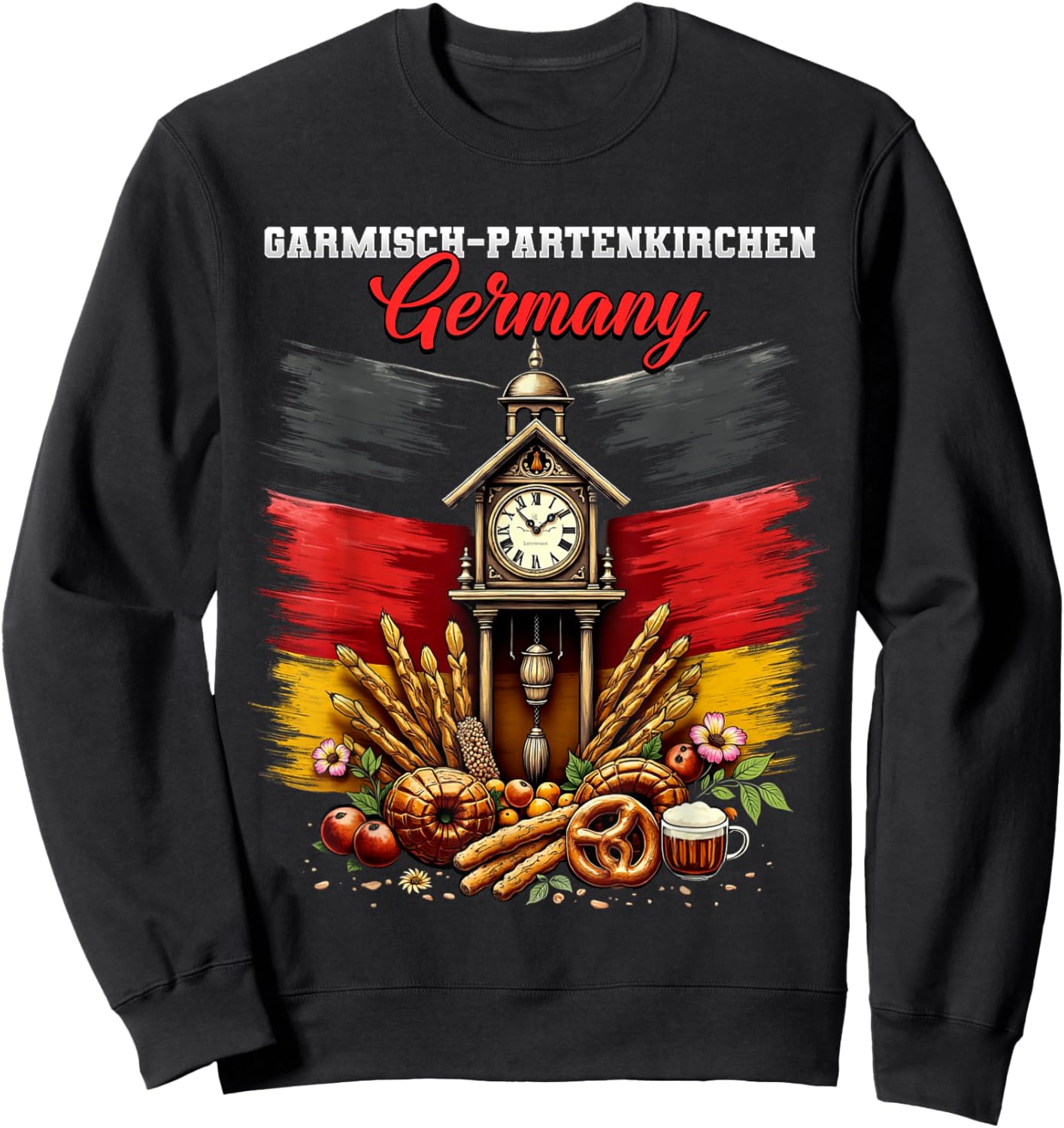 Garmisch-Partenkirchen Germany Vacation Travel Souvenir Sweatshirt - Sweatshirt | Black