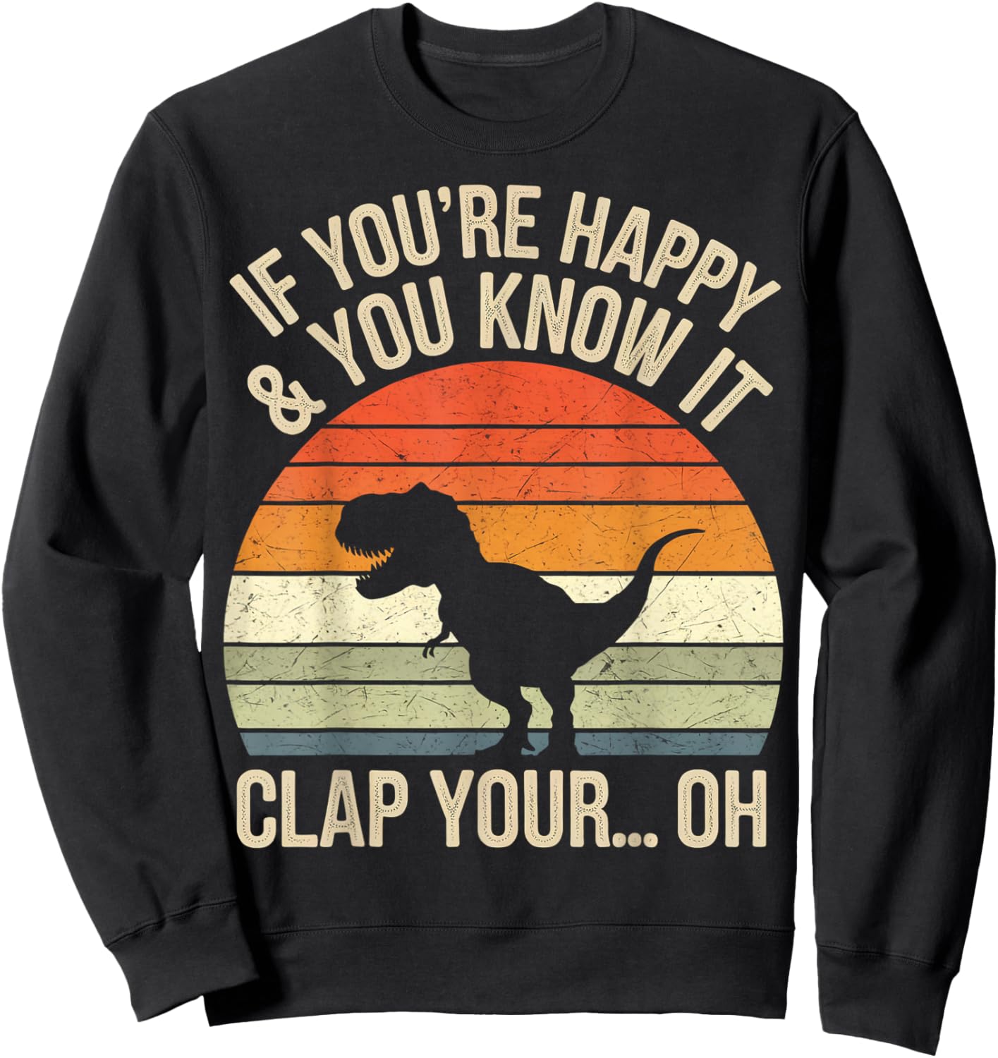 T Rex Dinosaur Meme Funny Dino Gifts Women Boy Kid Sweatshirt - Sweatshirt | Black