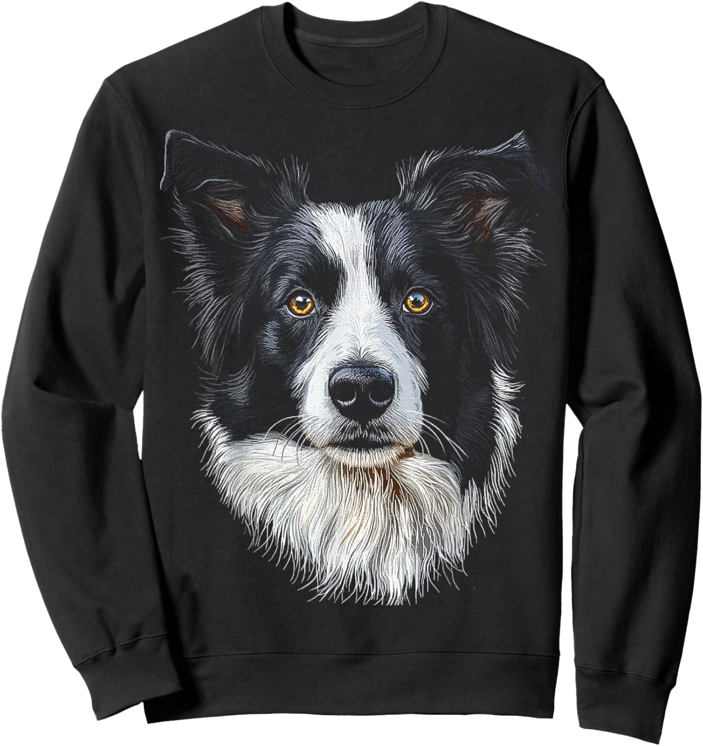 Border Collie Dog Motif Pet Mandala Border Collie Sweatshirt - Sweatshirt | Black