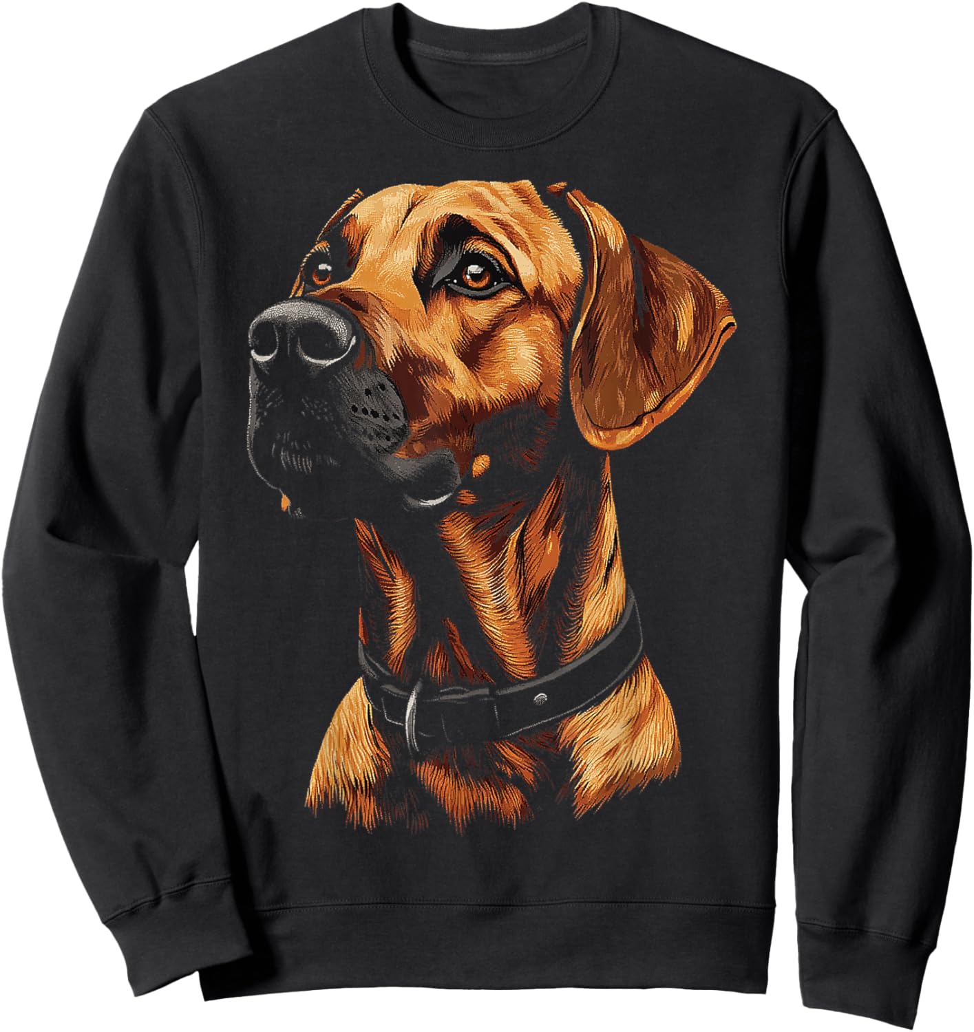 Rhodesian Ridgeback Dog Pet Artwork Rhodesian Ridgeback Men Women Kids Sweatshirt - Sweatshirt | Black
