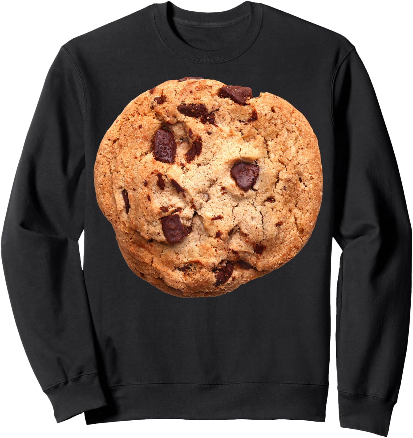Chocolate Chip Cookie Costume Lazy Party Sweatshirt - Sweatshirt | Black